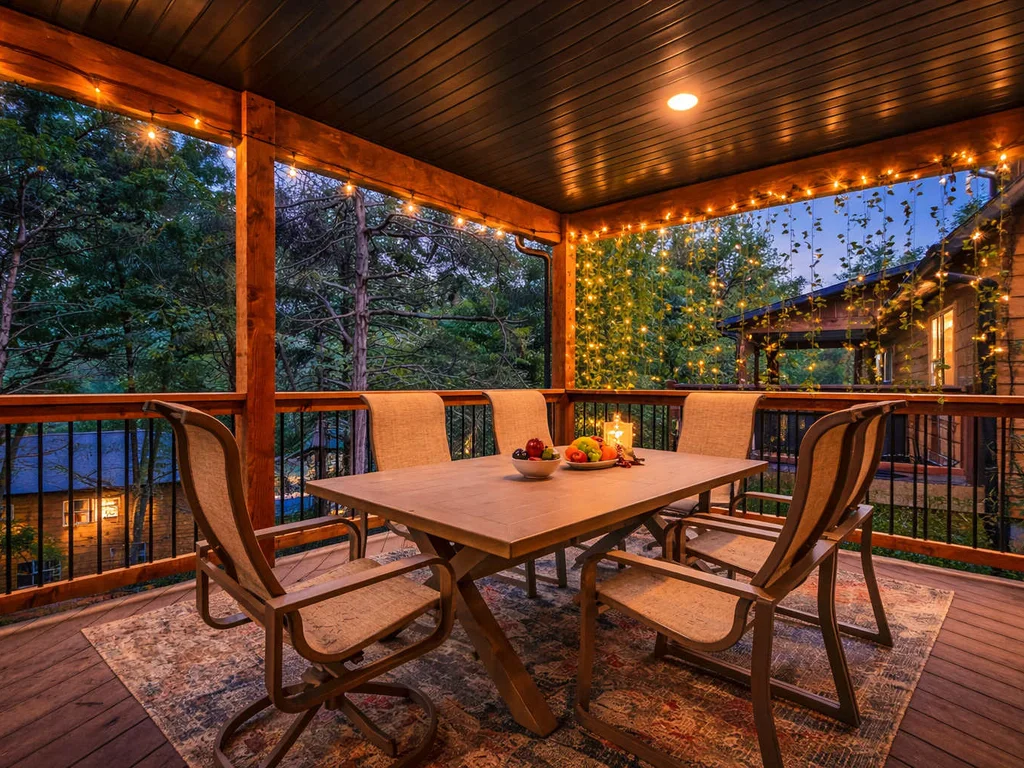 3BR Luxury Cabin, pools, fishing, clean family fun
