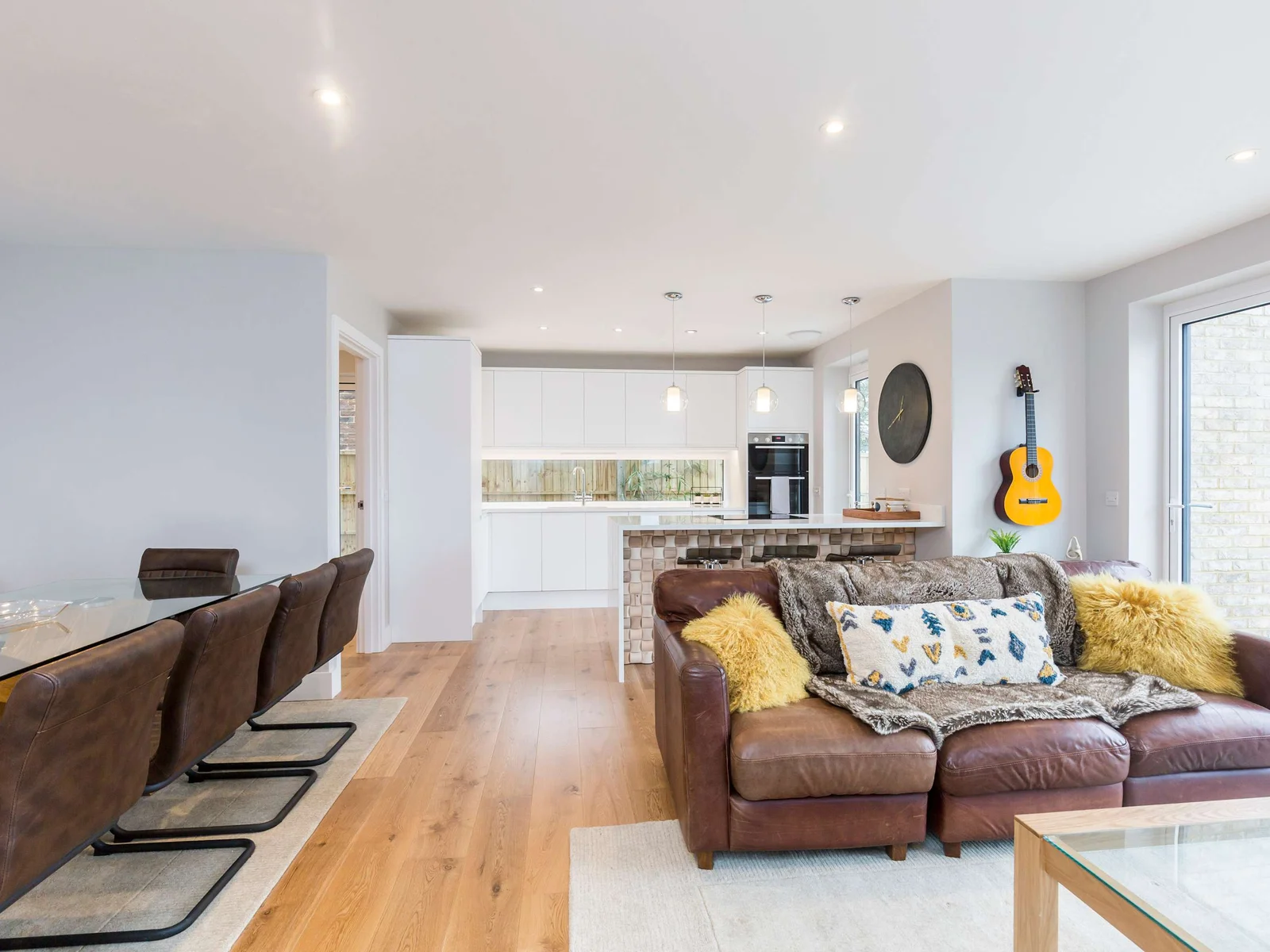 The main open plan living/dining/kitchen area is pretty amazing.