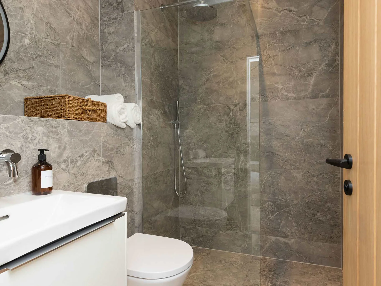 Modern ensuite bathroom with walk-in shower