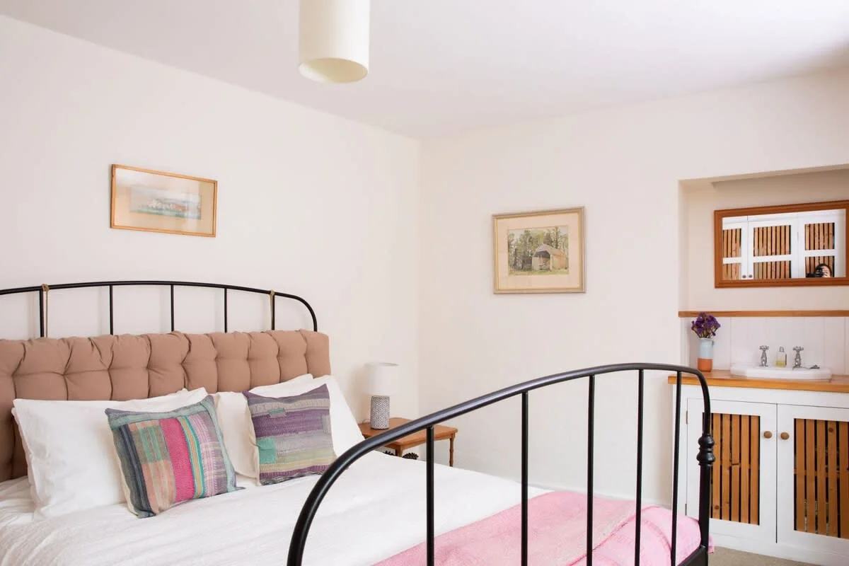 Sink into this comfy king bed after a busy day exploring the area.