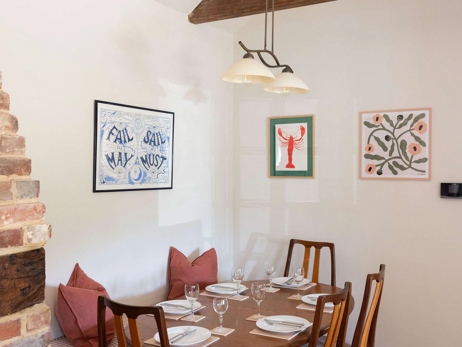The dining space is connected to the lounge and set in a cosy nook to enjoy mealtimes with loved ones.
