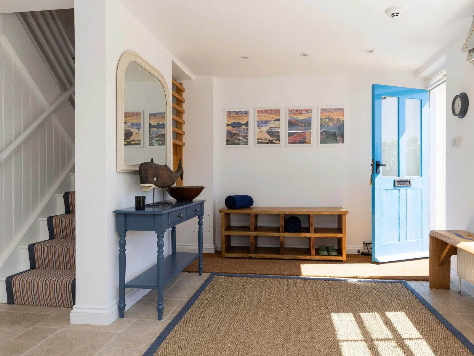 Bright entrance hall with coastal touches