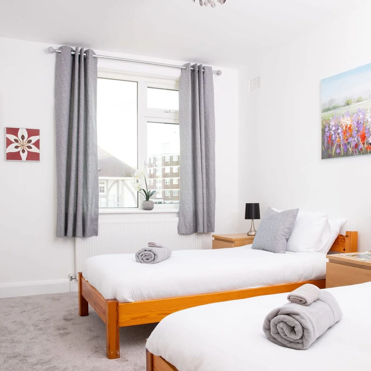 Who gets the bed by the window? Over to you.