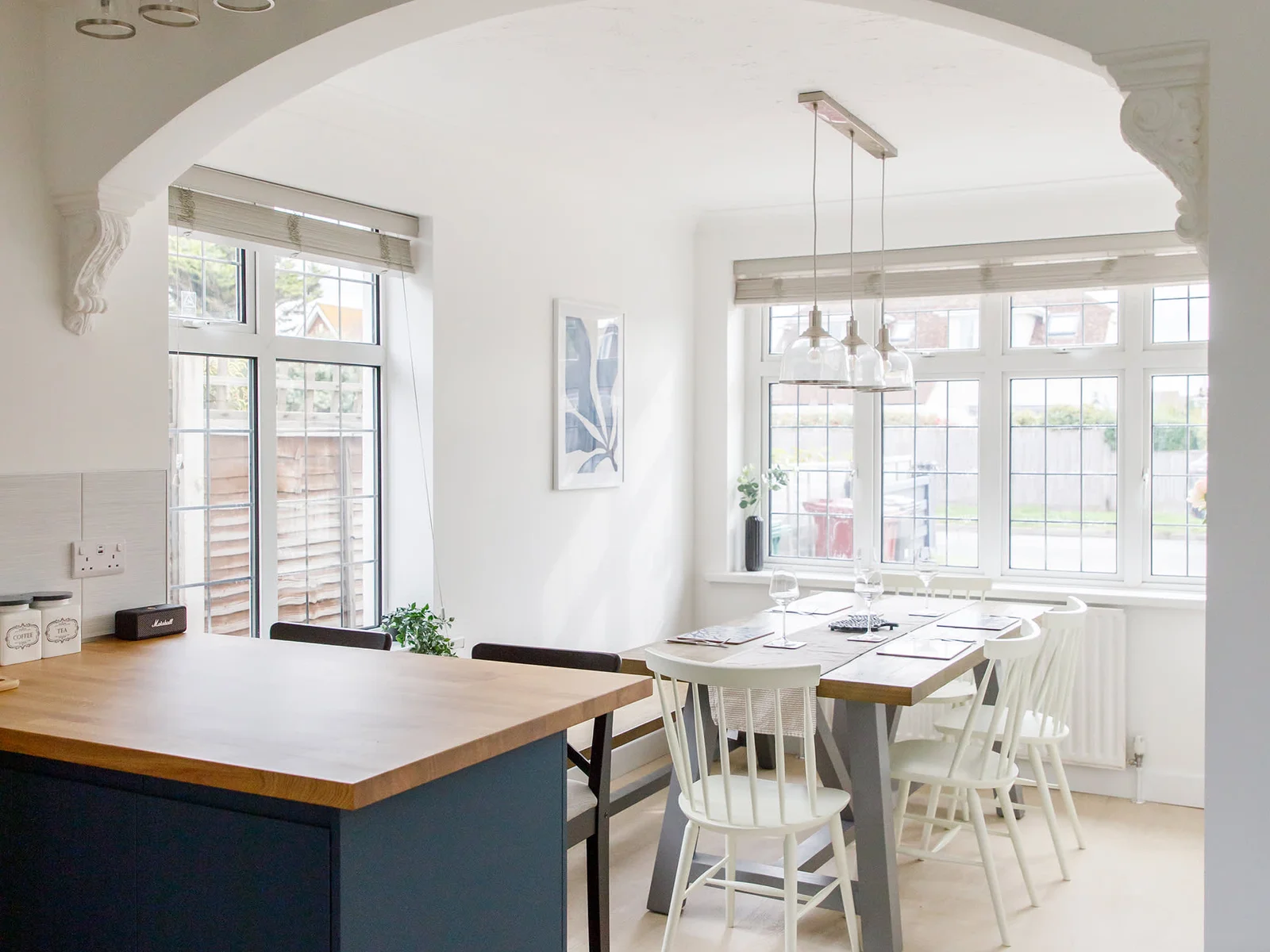 The open plan kitchen/diner is a great space for friends and family to come together and spend quality time.