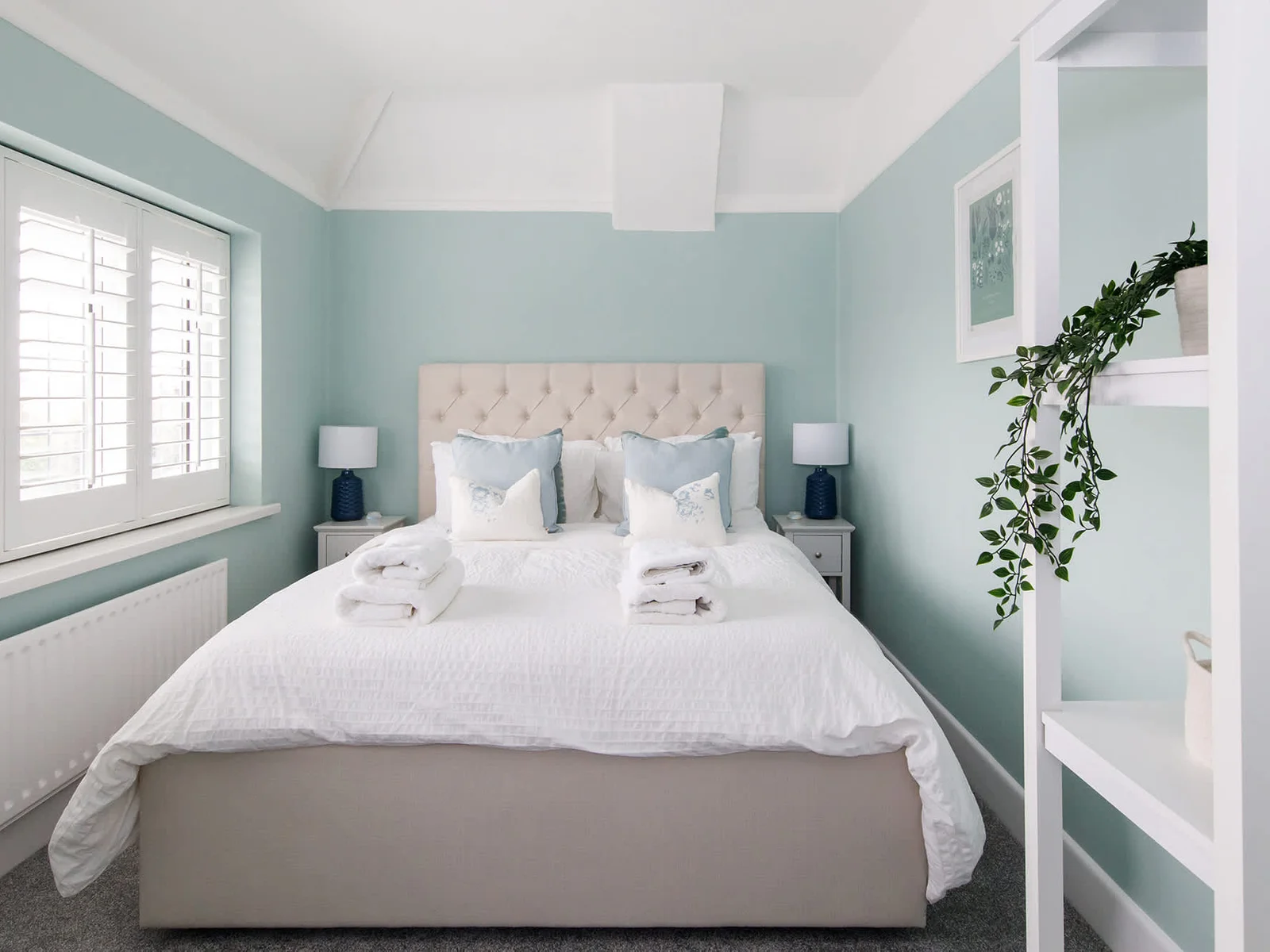 All the bedrooms are beautifully decorated in pastel shades, with homely touches and quality bedding.