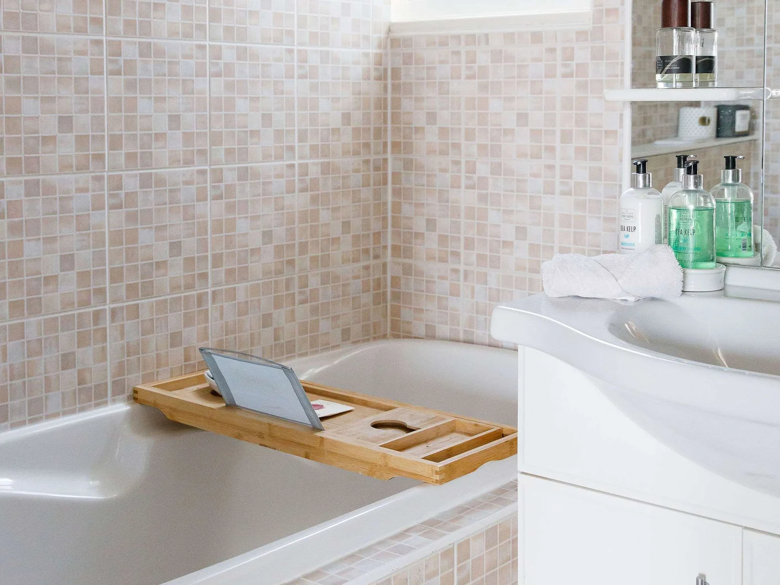 Enjoy a long hot soak after a day at the beach or exploring the local area.