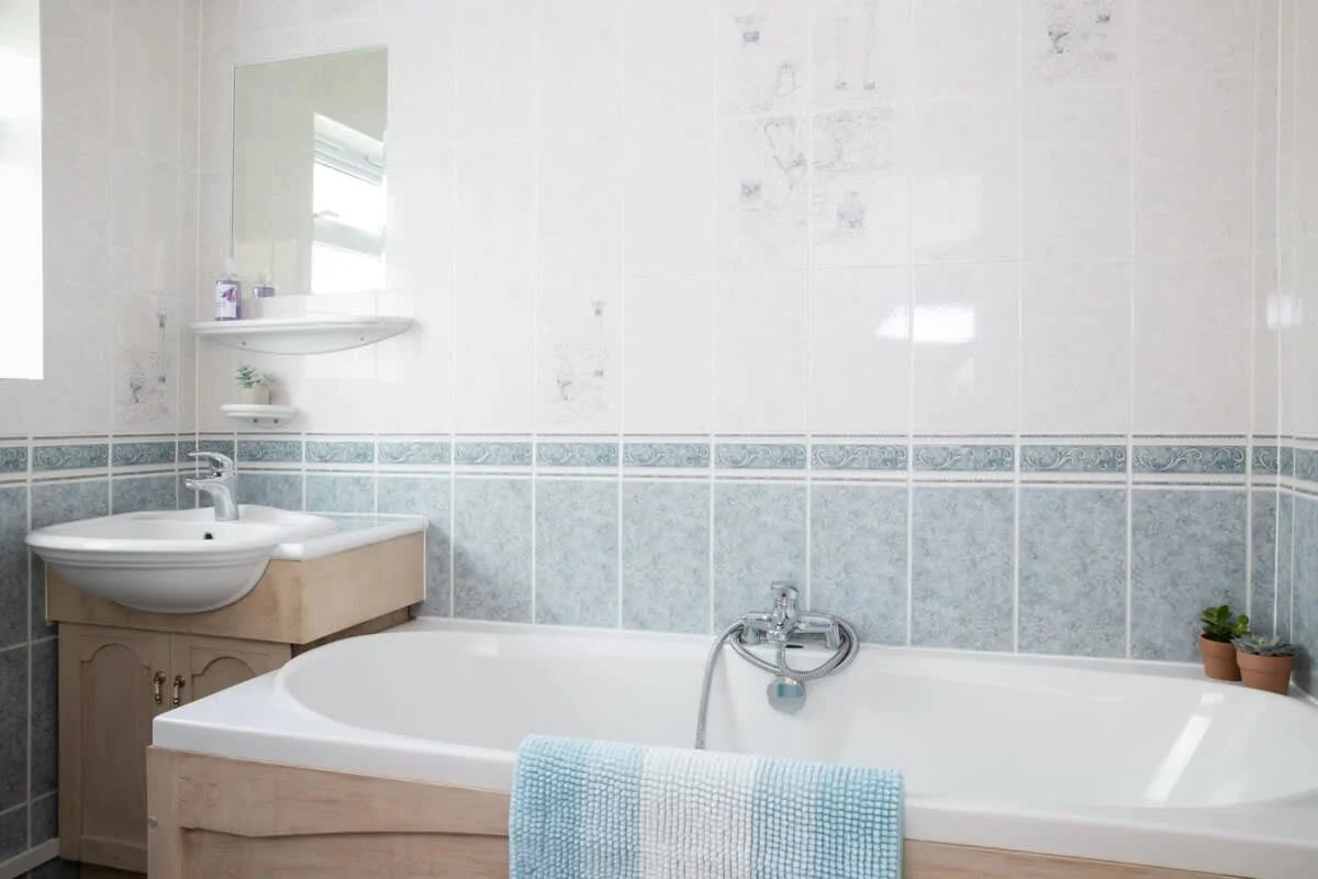 Bathroom with handheld shower