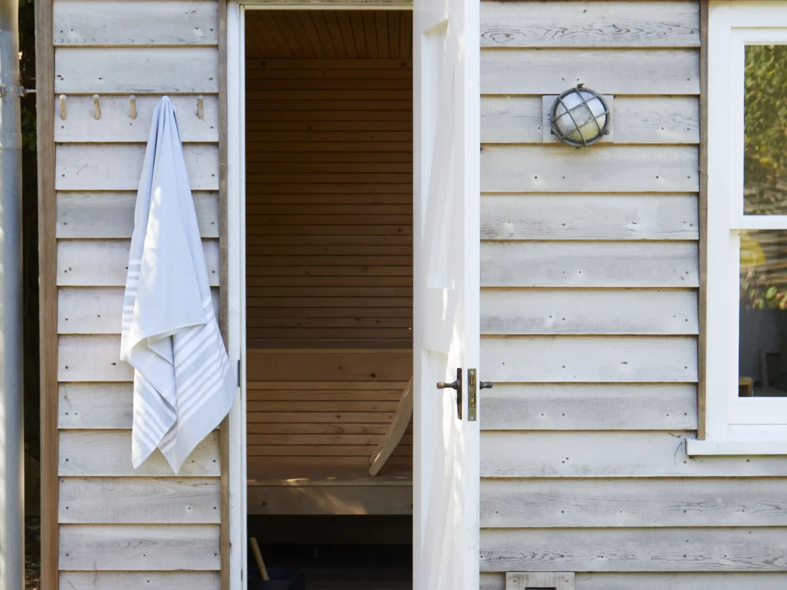 You have the luxury of your own private sauna.
