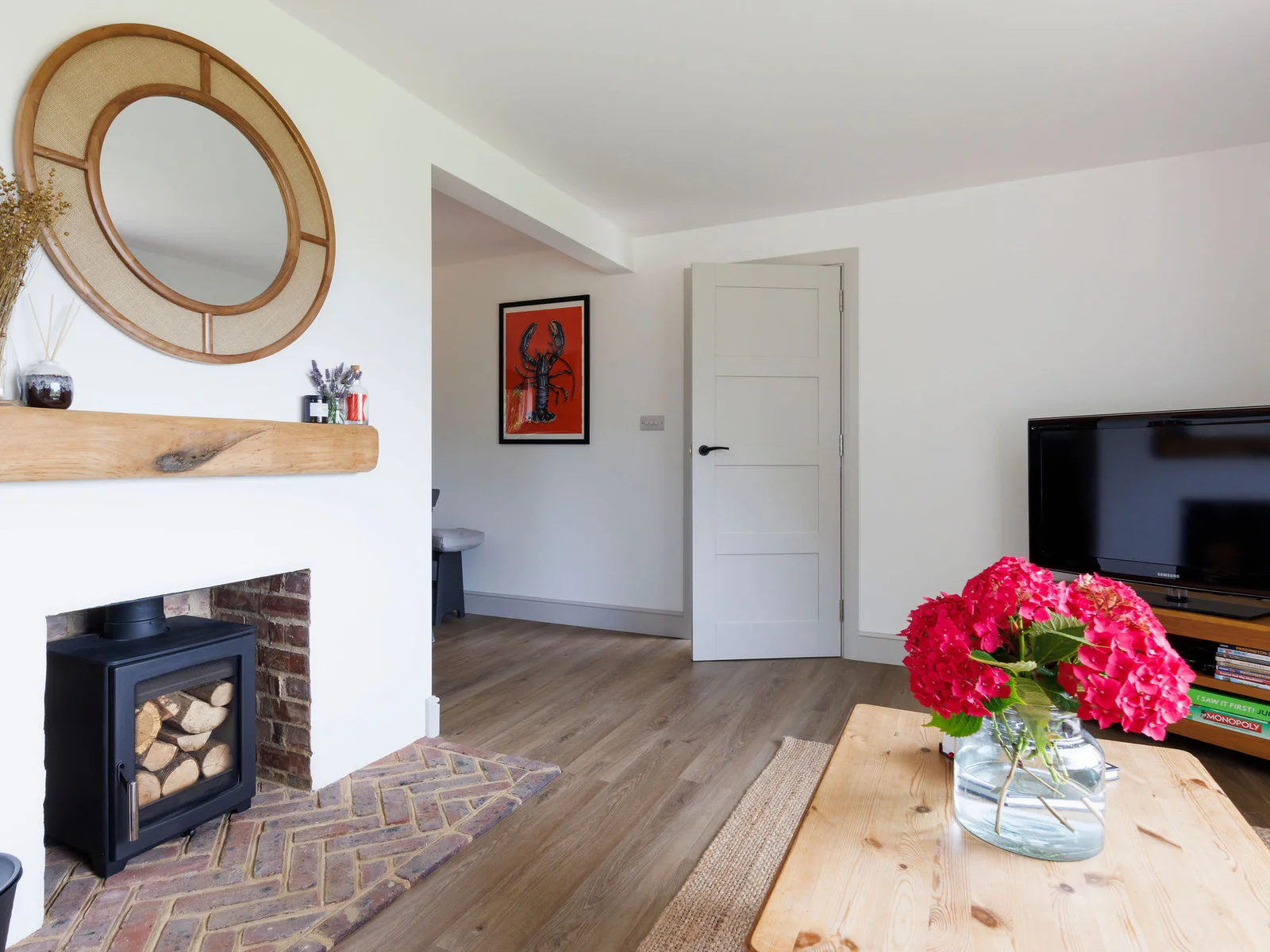 Light the log burner on cooler nights.