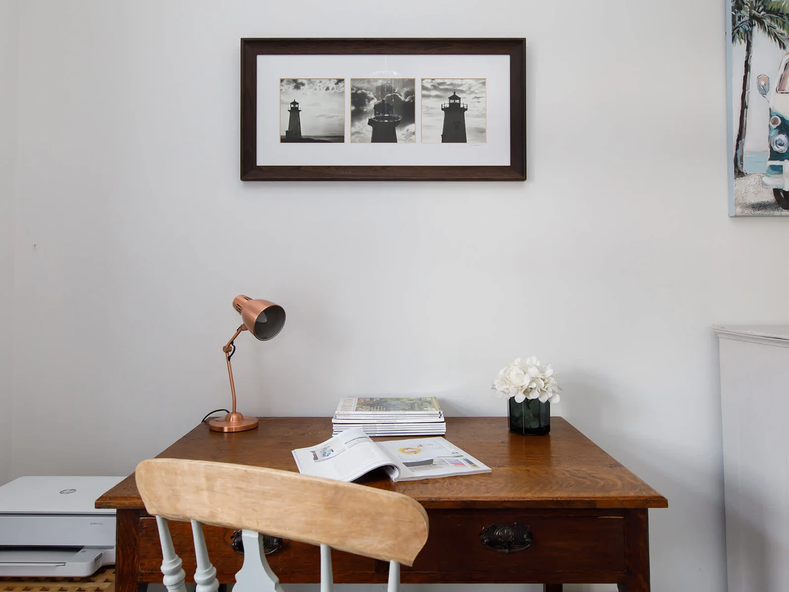 This dedicated work space is ideal for those needing to work or study remotely.