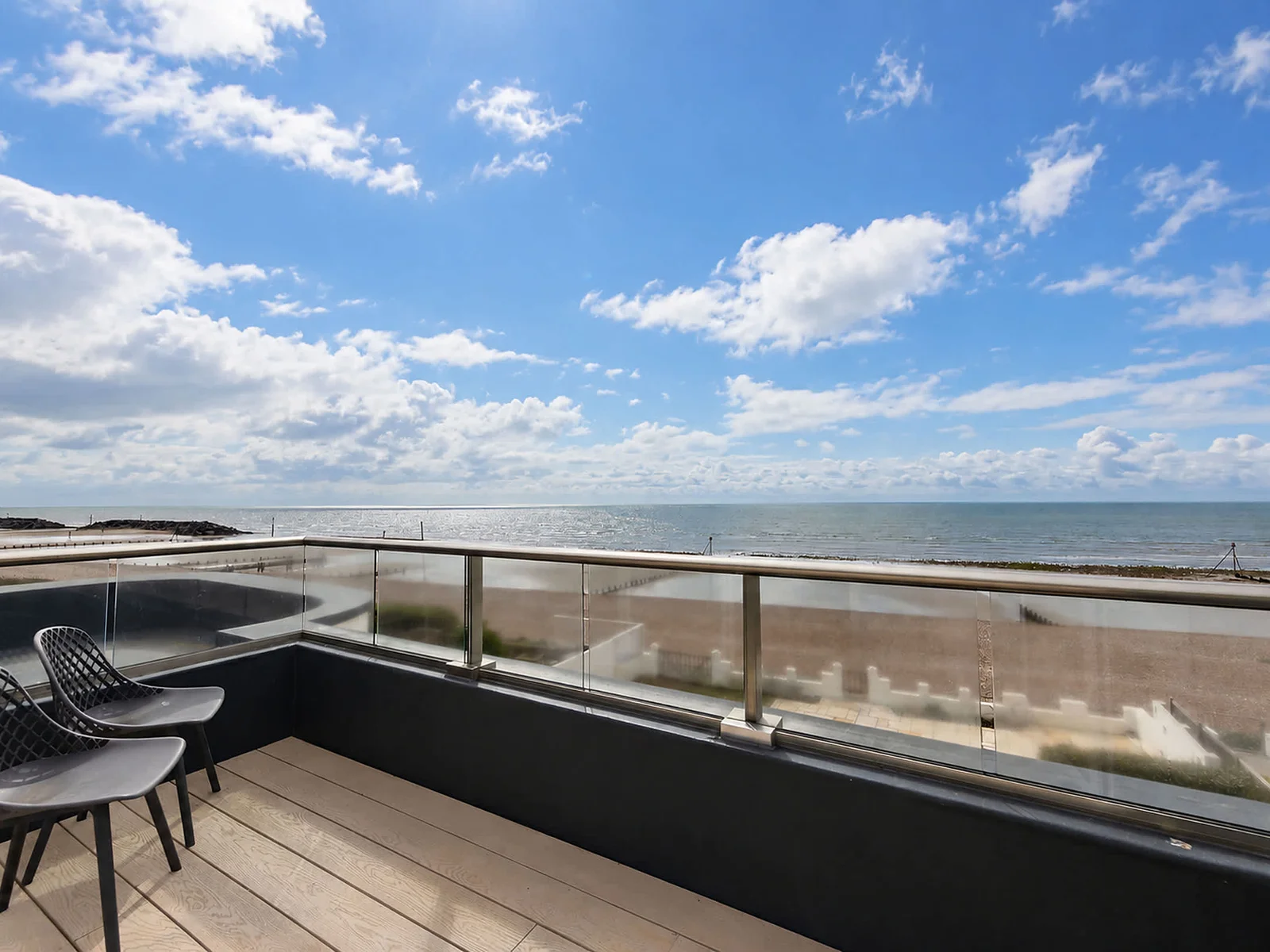 Your private balcony for morning coffee by the water