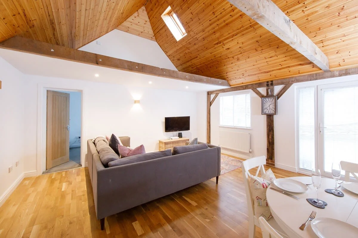Cosy but spacious living and dining room.