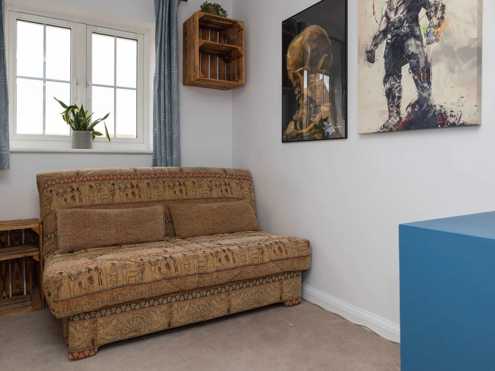 The third bedroom is compact but has a convenient double sofa bed for additional guests.