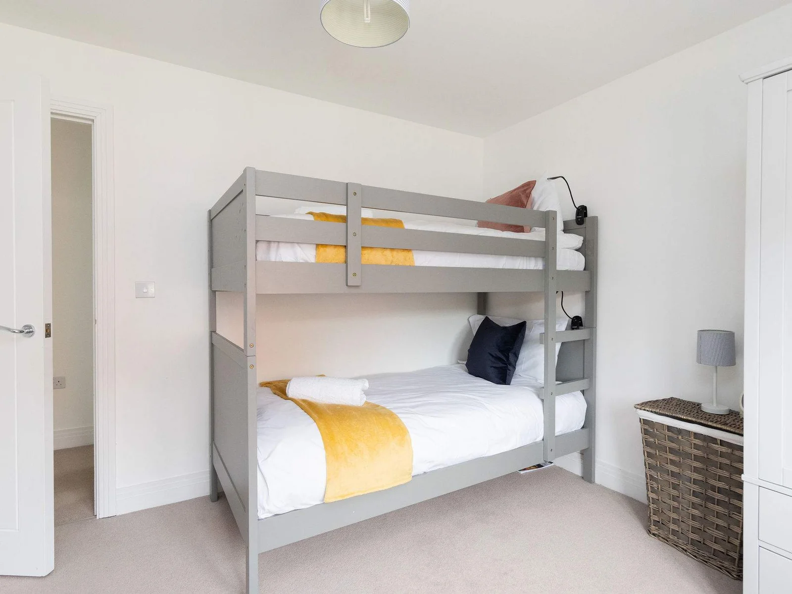 The bunk bedroom is perfect for younger guests to share.