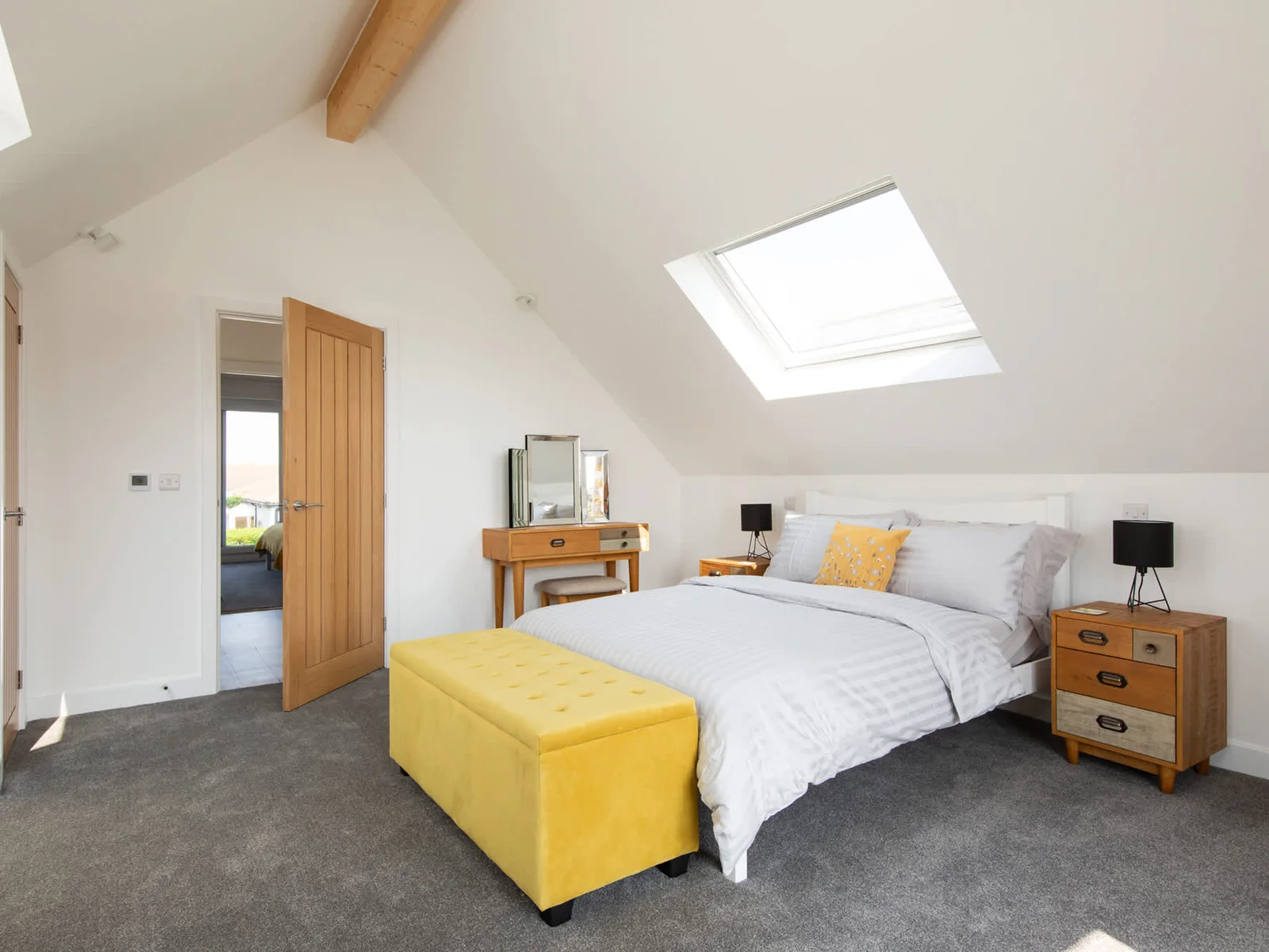 Relax in our scandi style master bedroom