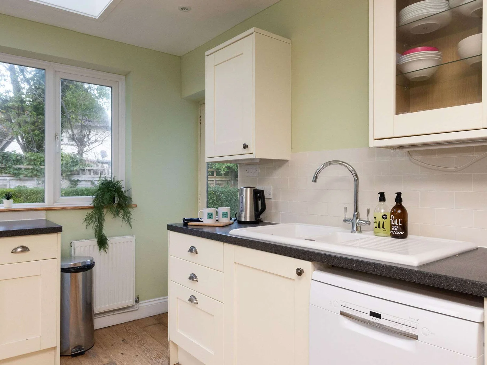 Dishwasher and double sink