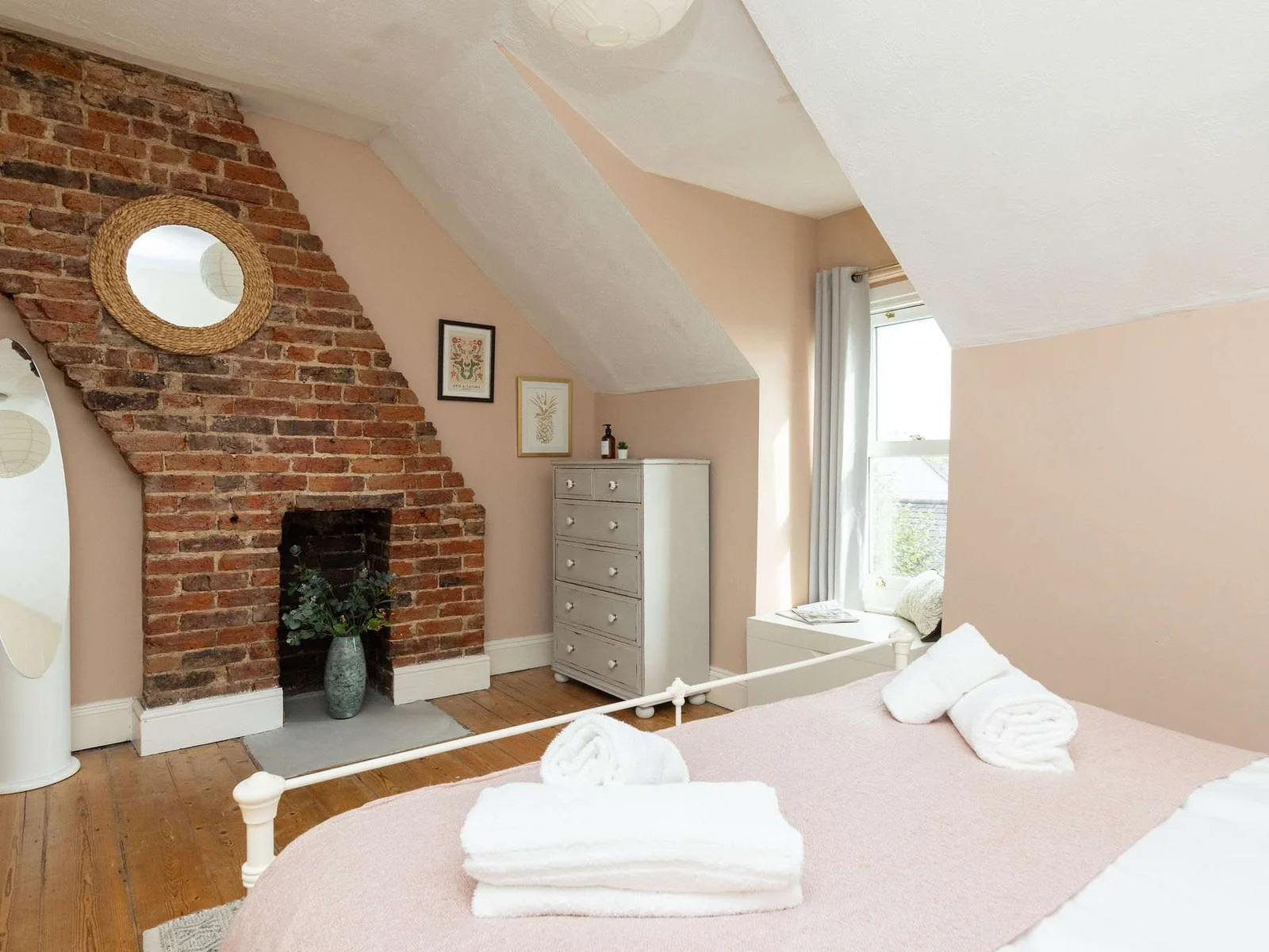 One of the two bedrooms for your charming stay in Chichester.