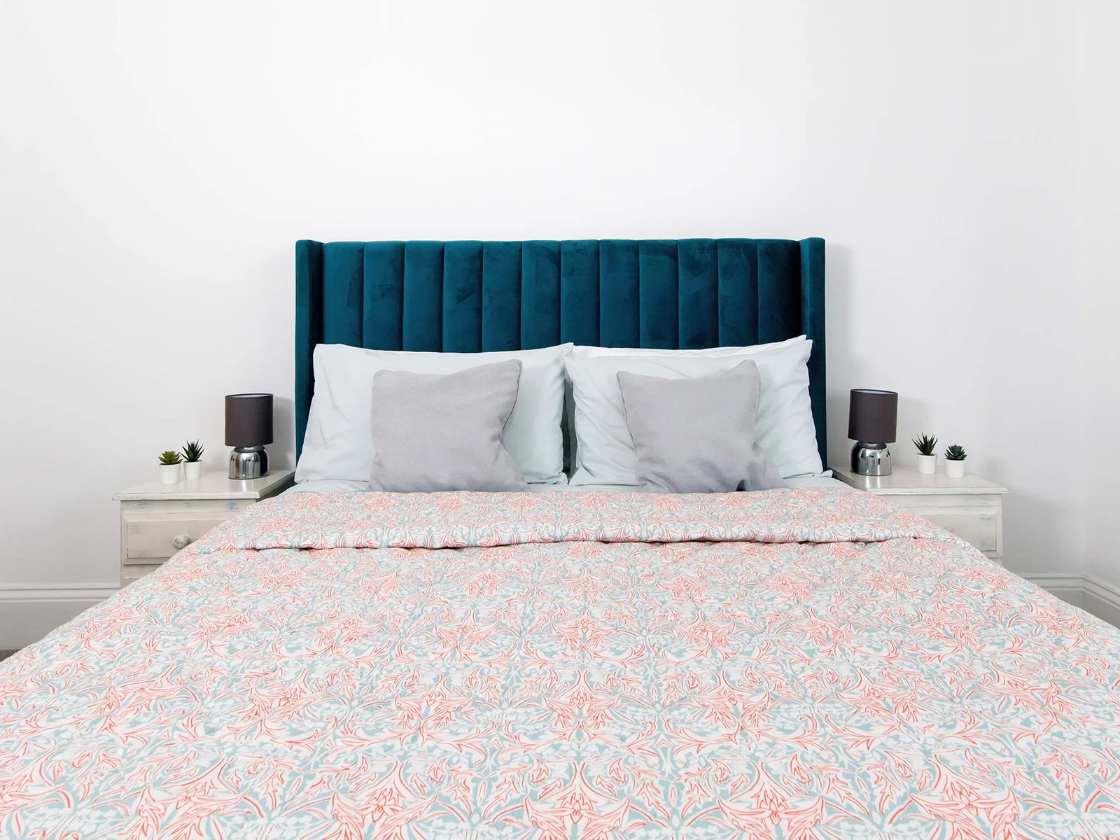 A king size bedroom can be found on the first floor.