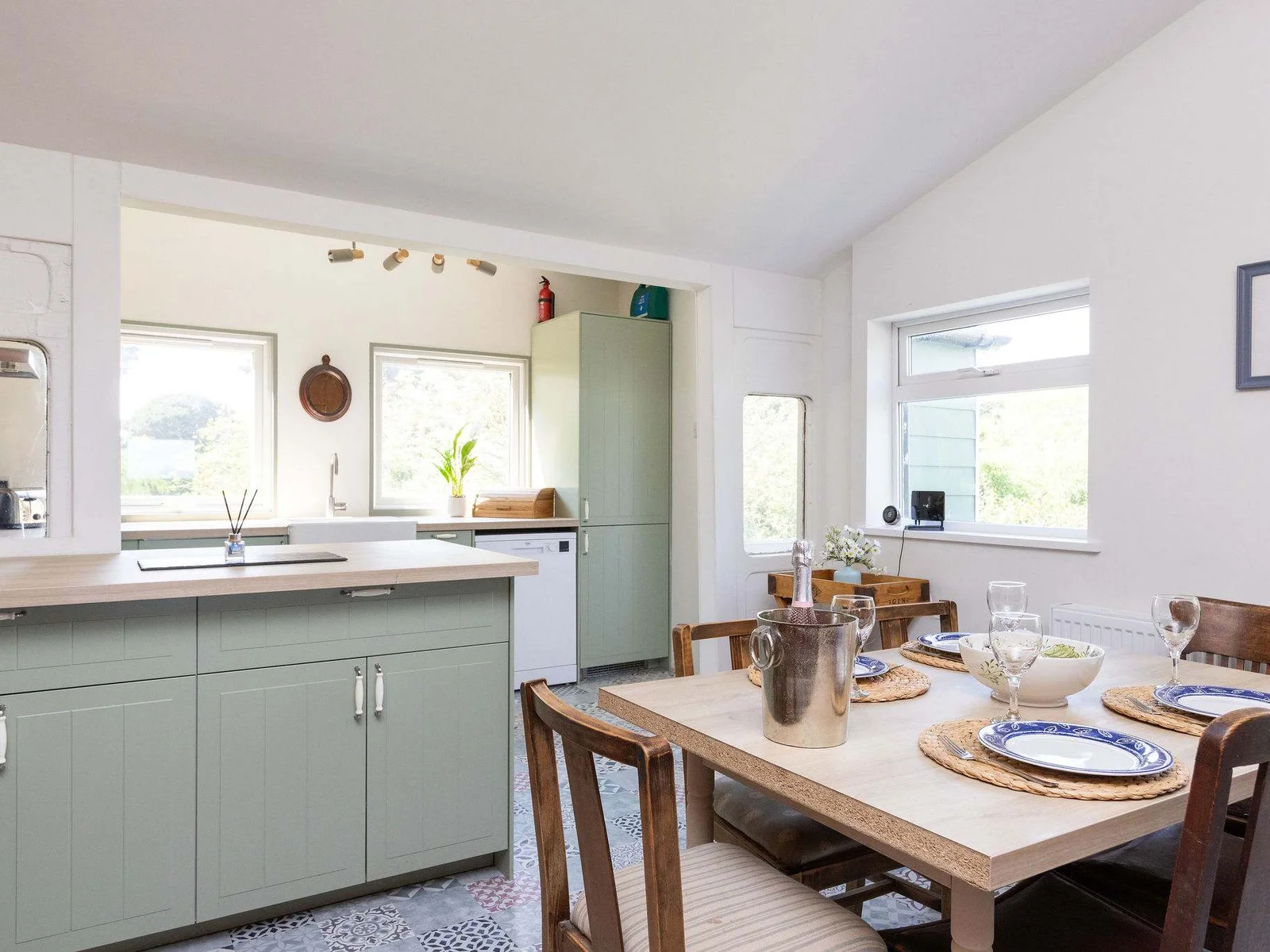 Light-filled, well-equipped kitchen