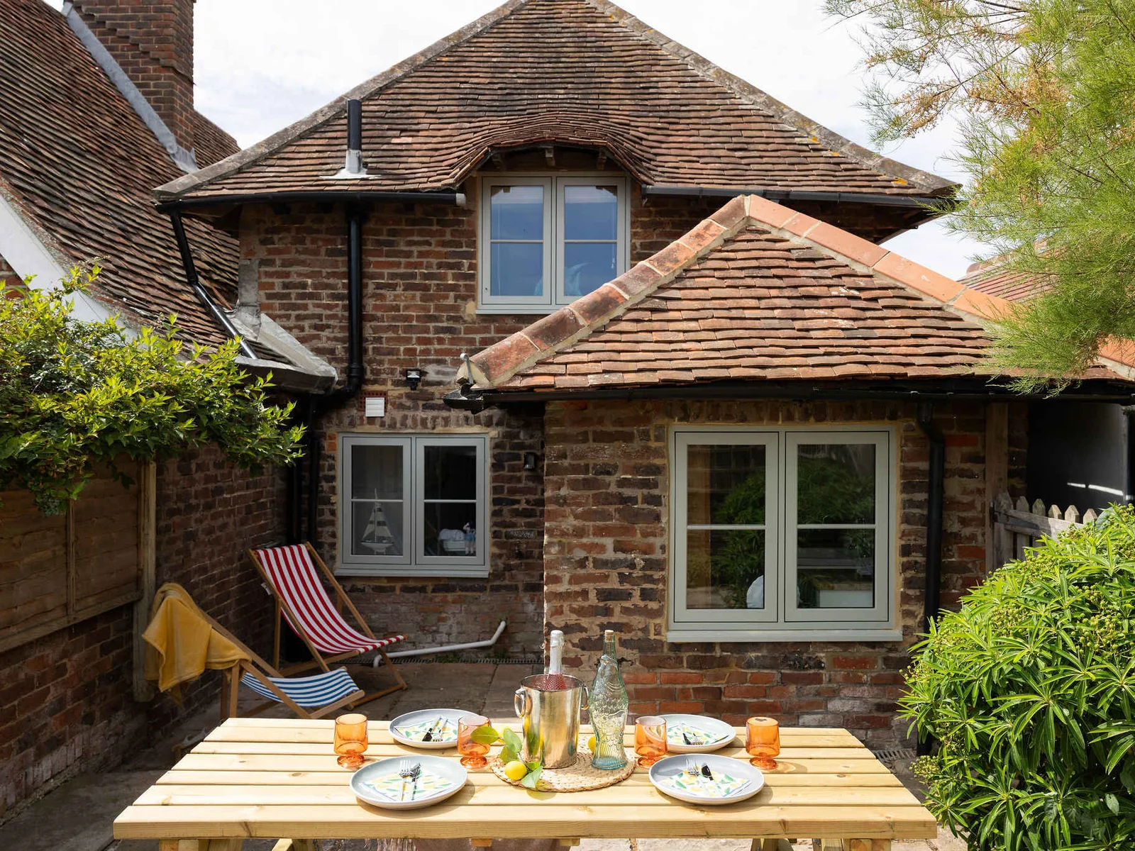 Sit and enjoy your BBQ outdoors.