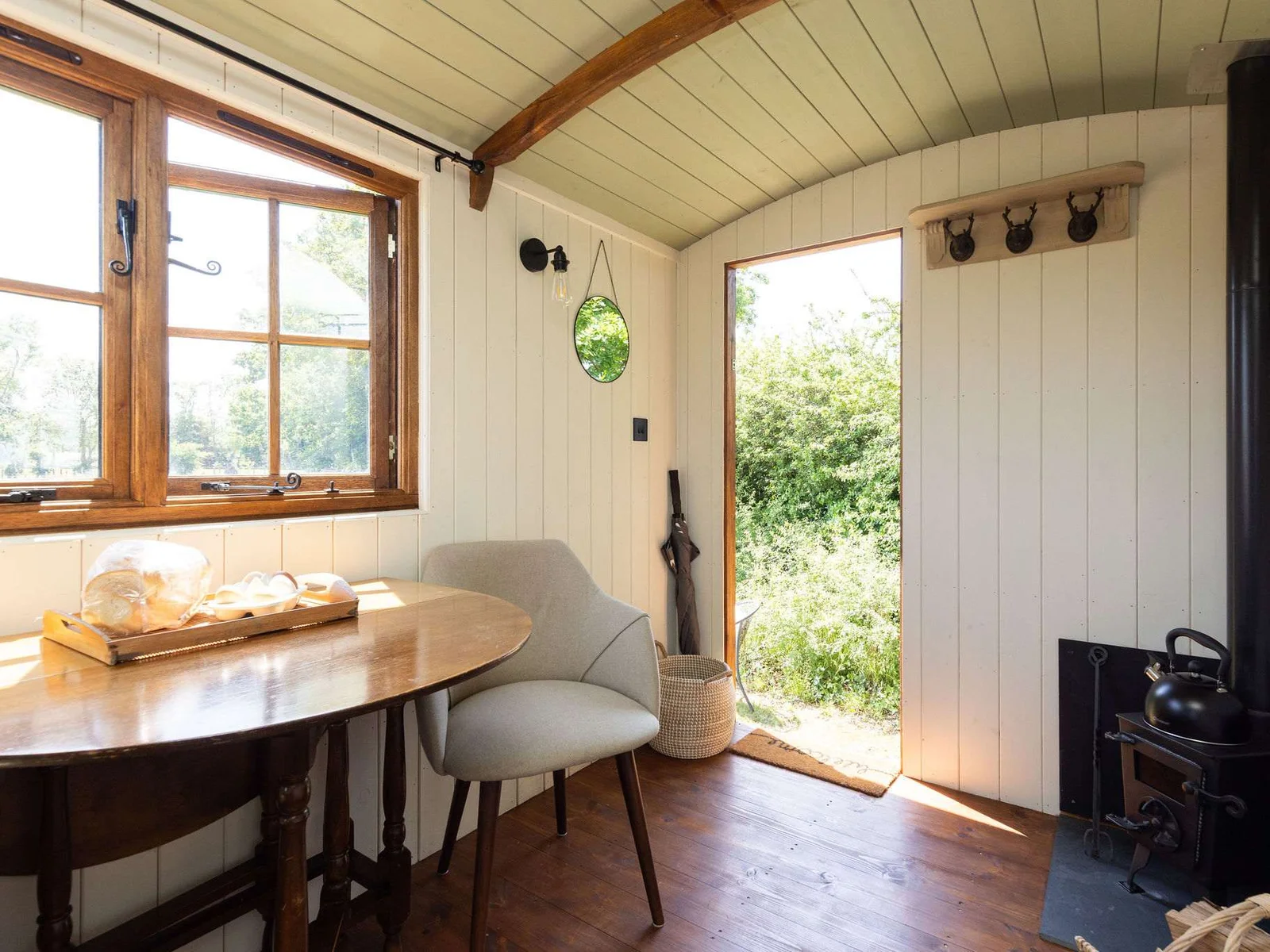 The interiors are warm and welcoming