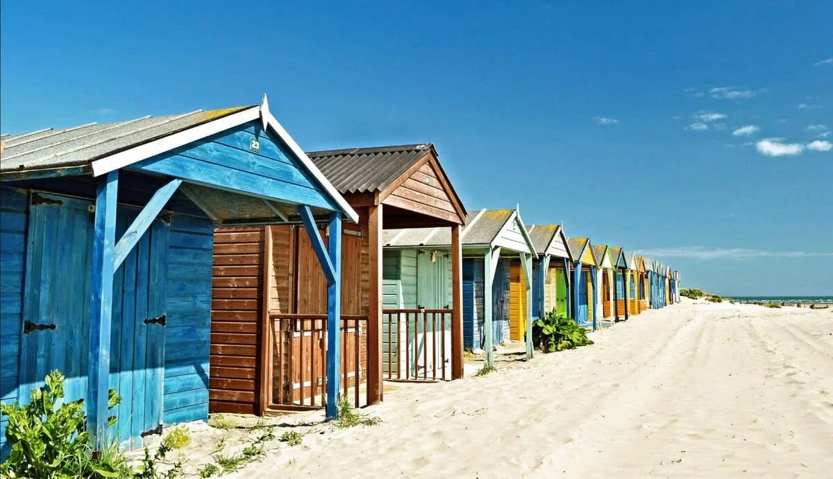 Colourful beach huts at West Wittering.