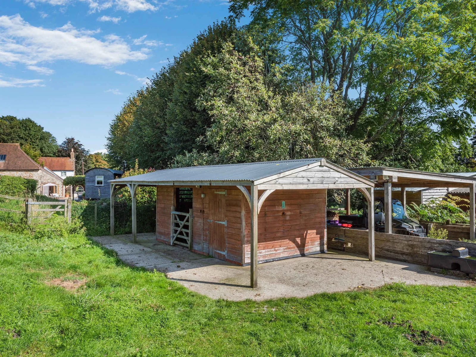1 of the private stables surrounded by the estate’s paddocks and grounds.