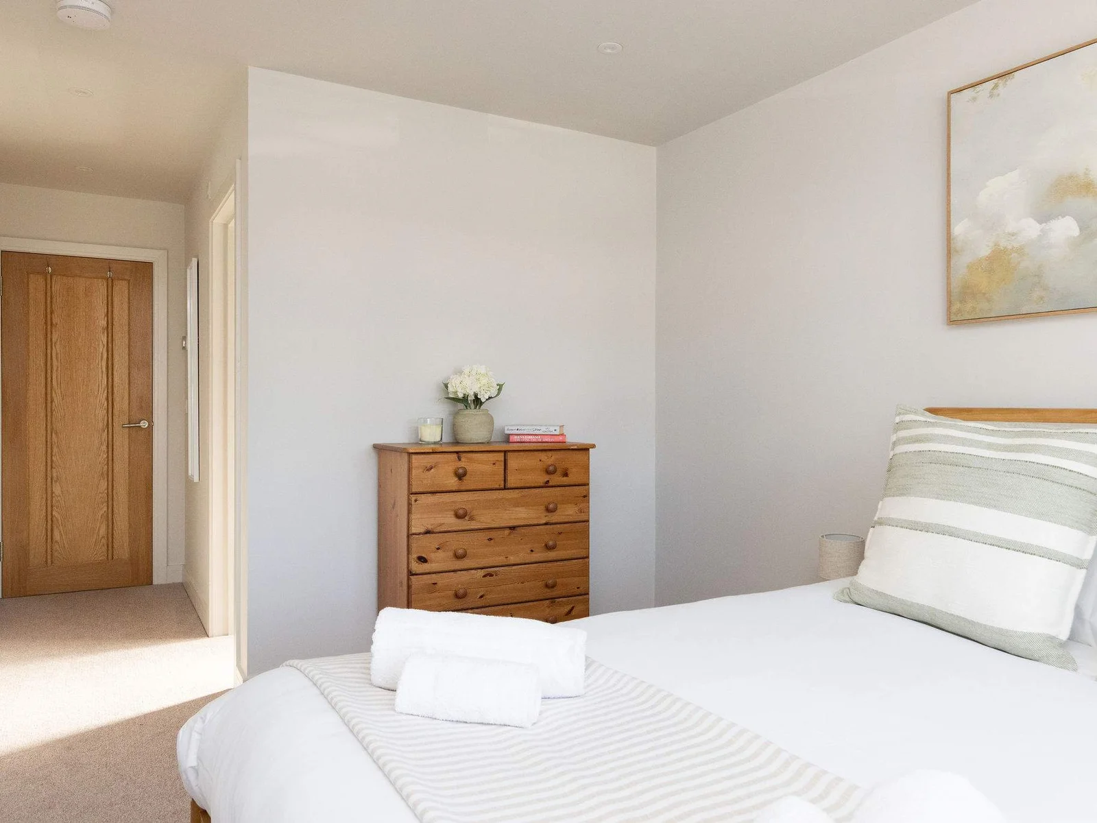 Peaceful seaside retreat with comfortable bedrooms, designed for restful stays and relaxed coastal living.