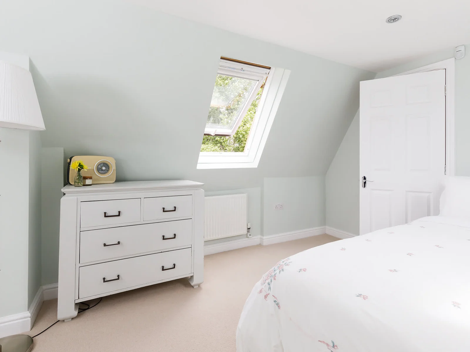 The top double room has velux windows to let the morning sun flood in.