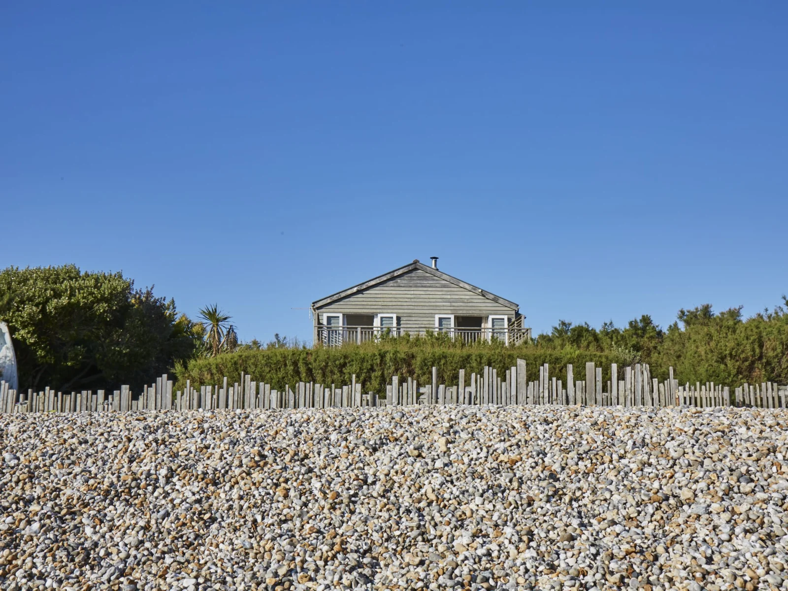 While the home is beachfront, it's set back enough to feel secluded and private.