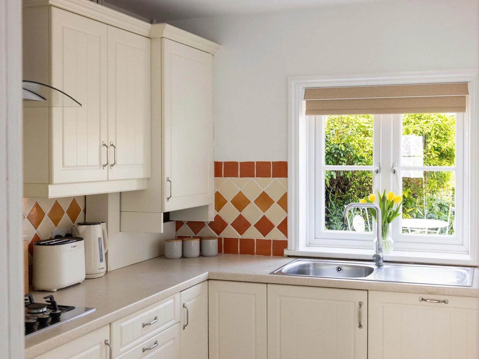Enjoy views of the garden while you prepare favourite family meals.