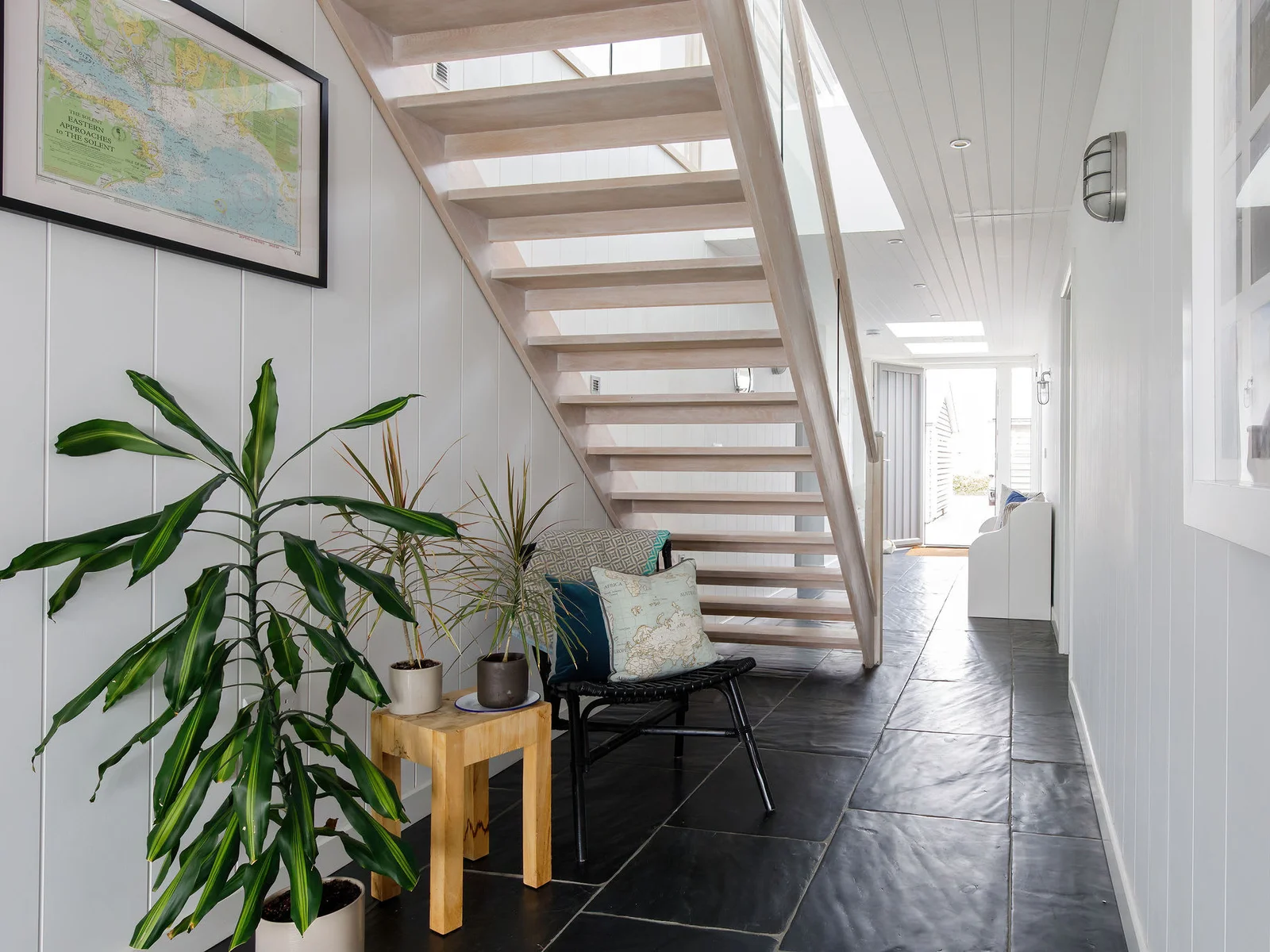 Entrance hall with seating and views