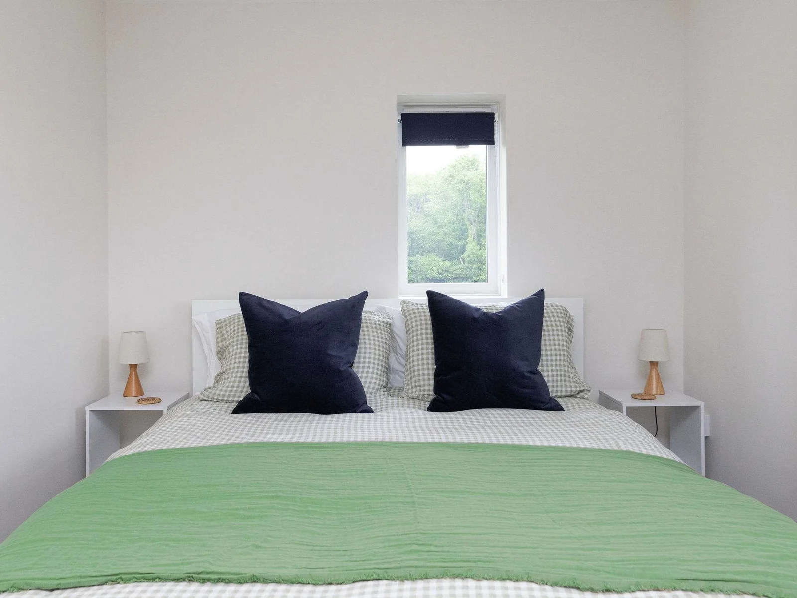 Bedside tables and lamps accompany every bedroom