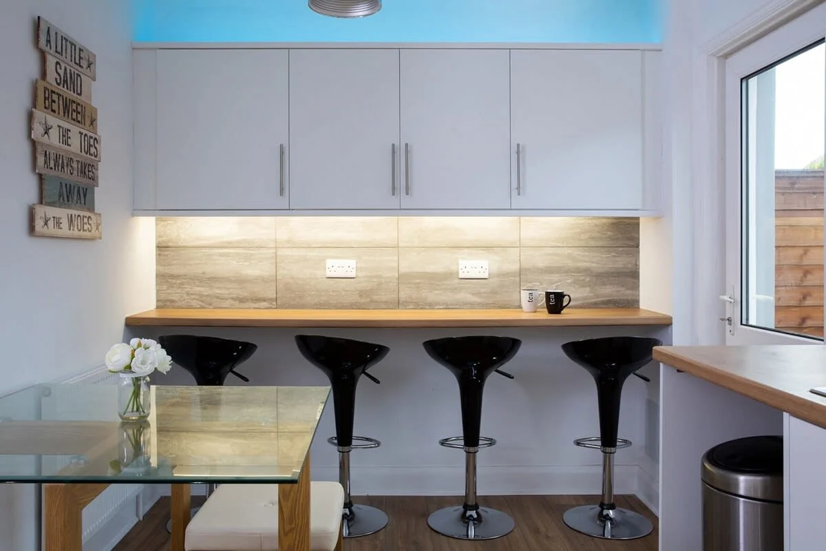 Don't save the breakfast bar seating space just for breakfast...