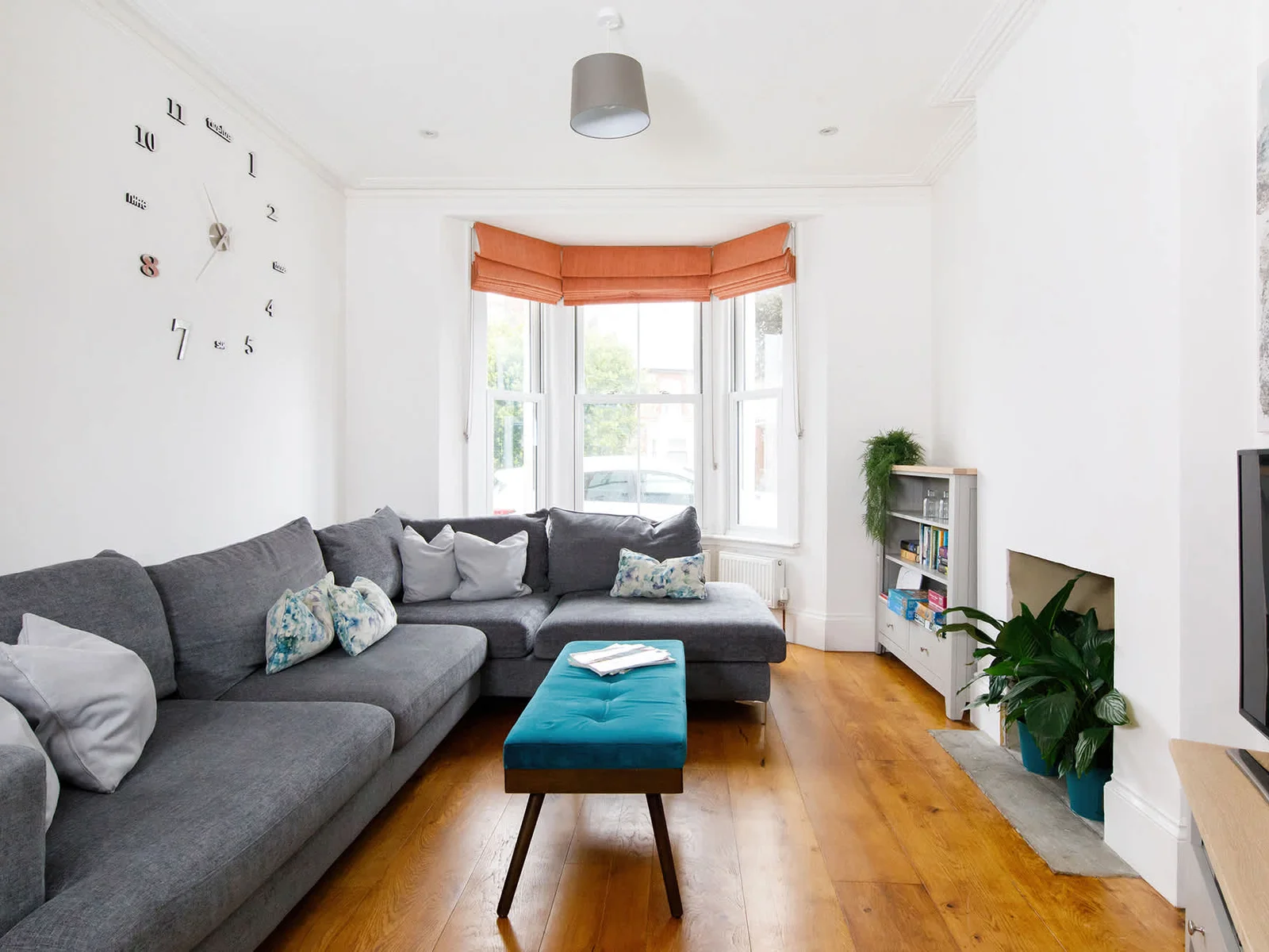 There is a large cosy L shape sofa that sits beautifully in the lounge.