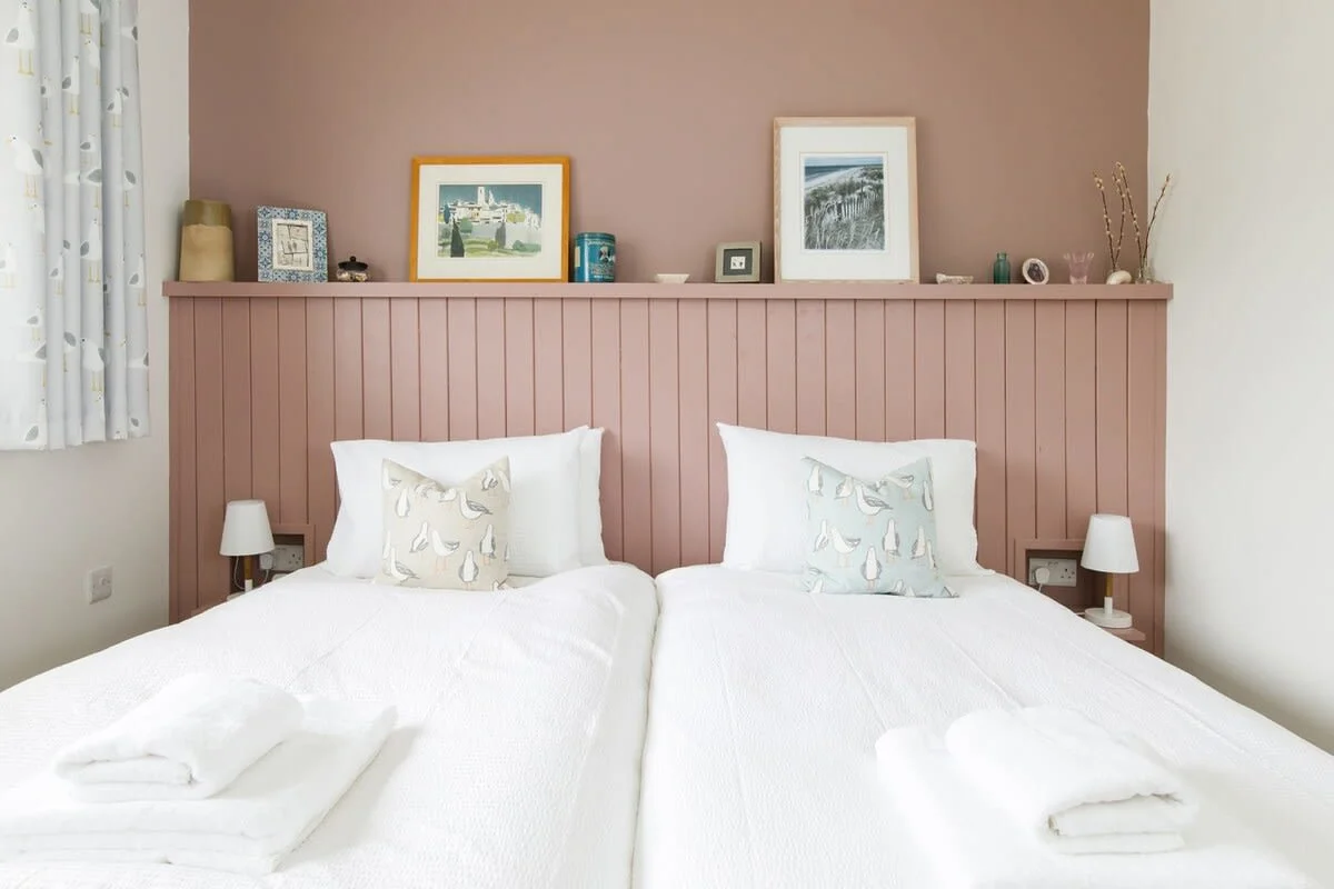 The twin room can be two singles or pushed together to make a double.