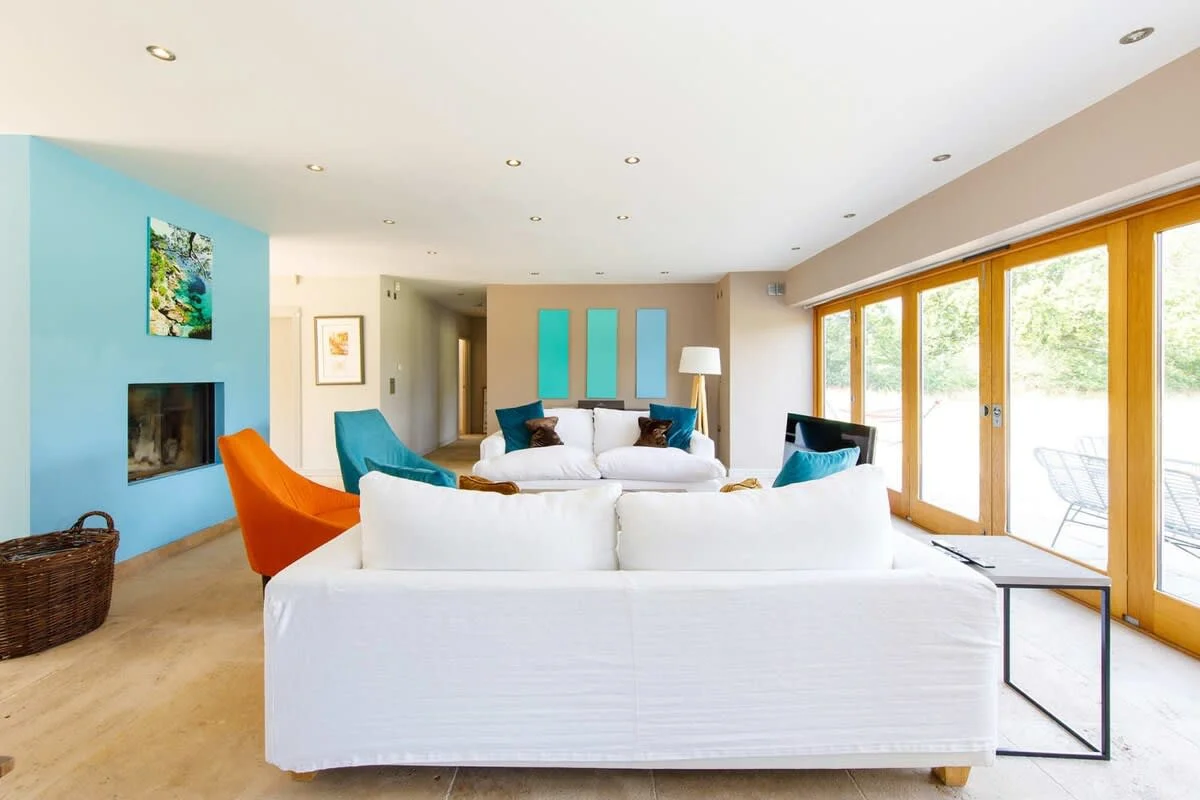 The light and bright lounge is the perfect place to put your feet up with a good book.