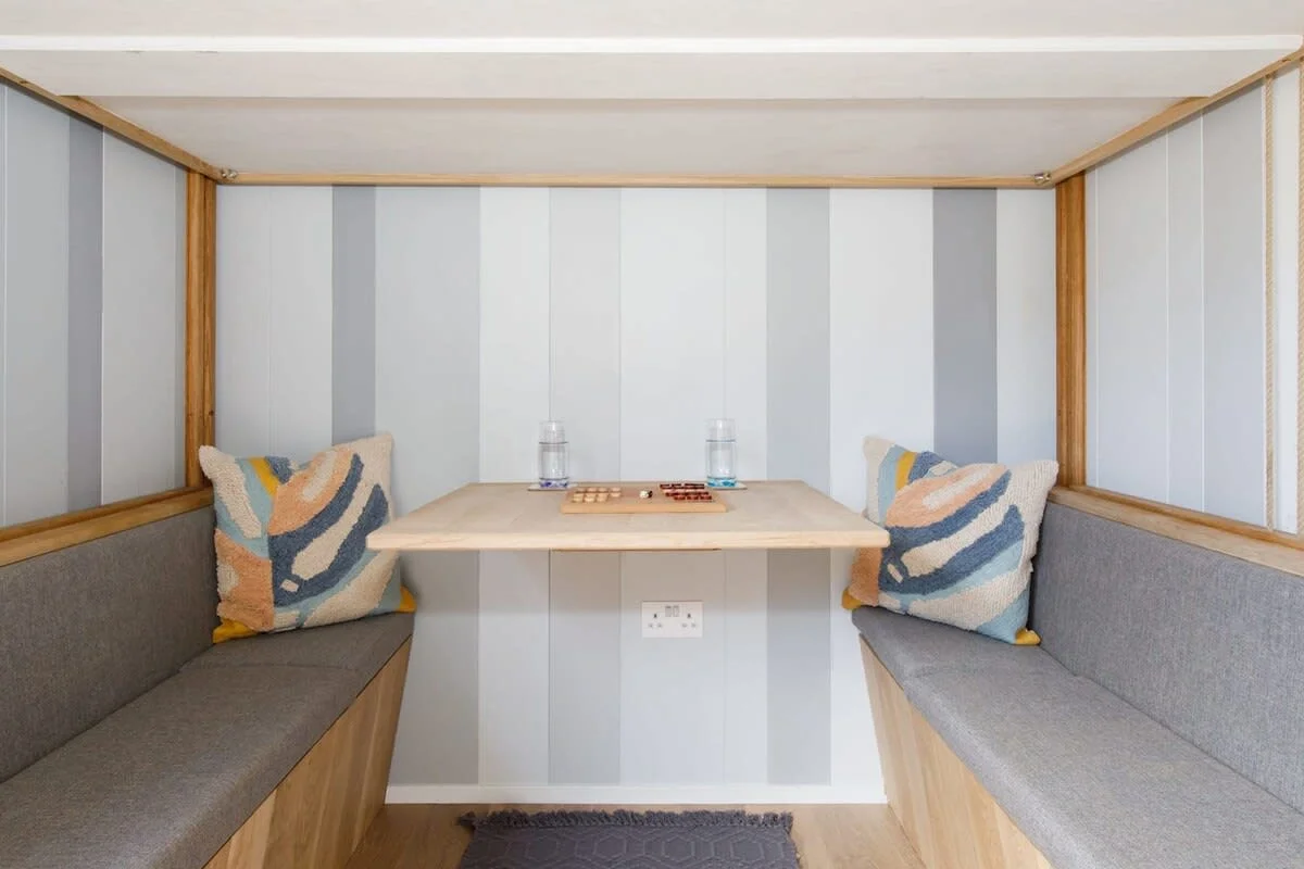 The dining space is perfect for breakfast or a cup of tea.