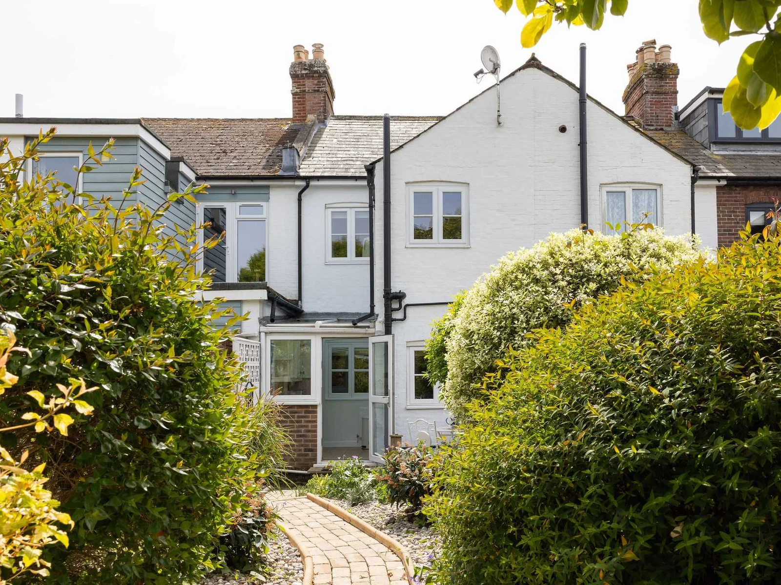 The rear of the cottage.