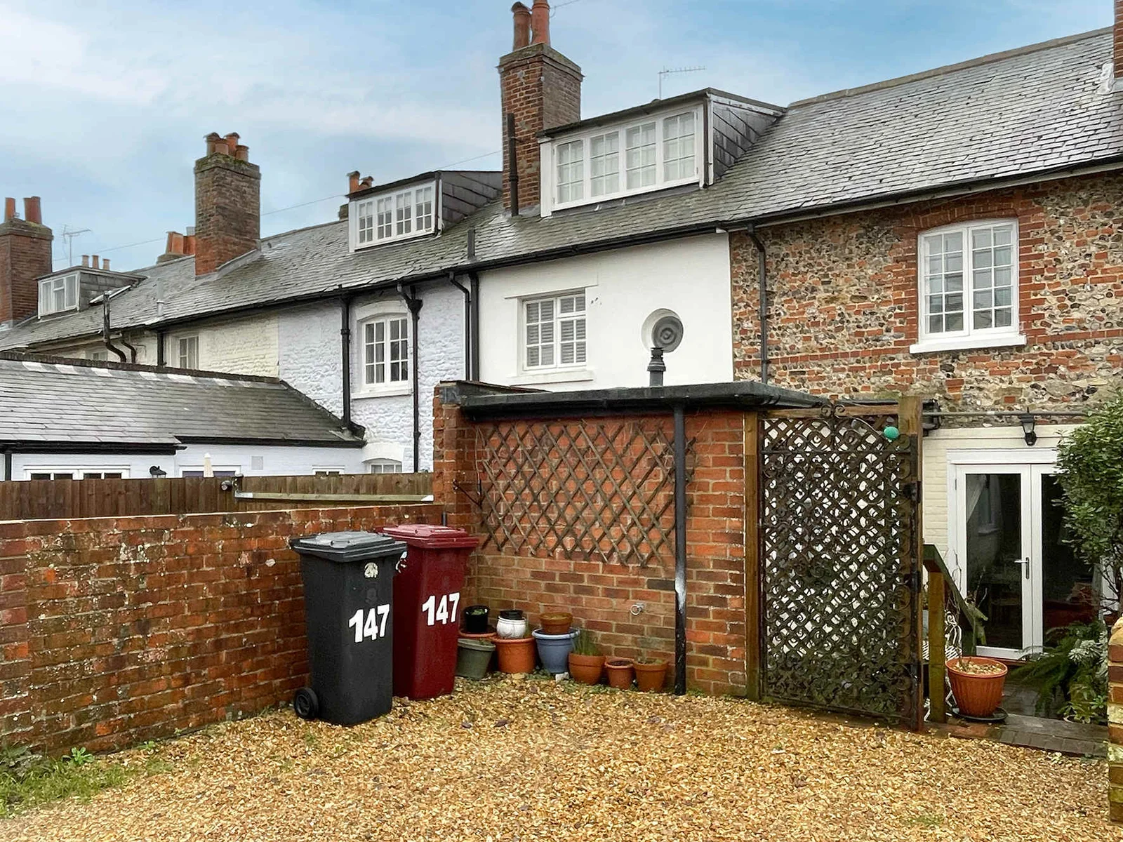 The rear parking area is accessed via a small lane out the back. Suitable for one small car (3.6m in length by 2.75m wide). Parking on the road is free overnight and other car parks are nearby.