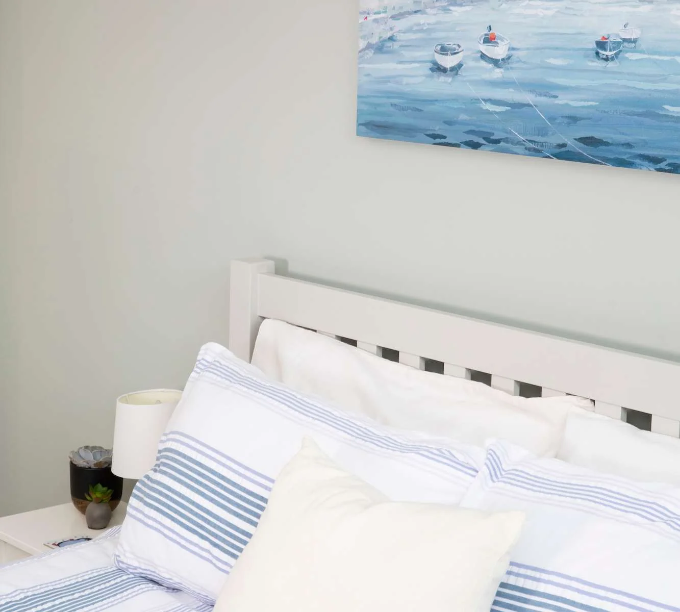 First floor bedroom with king sized bed.