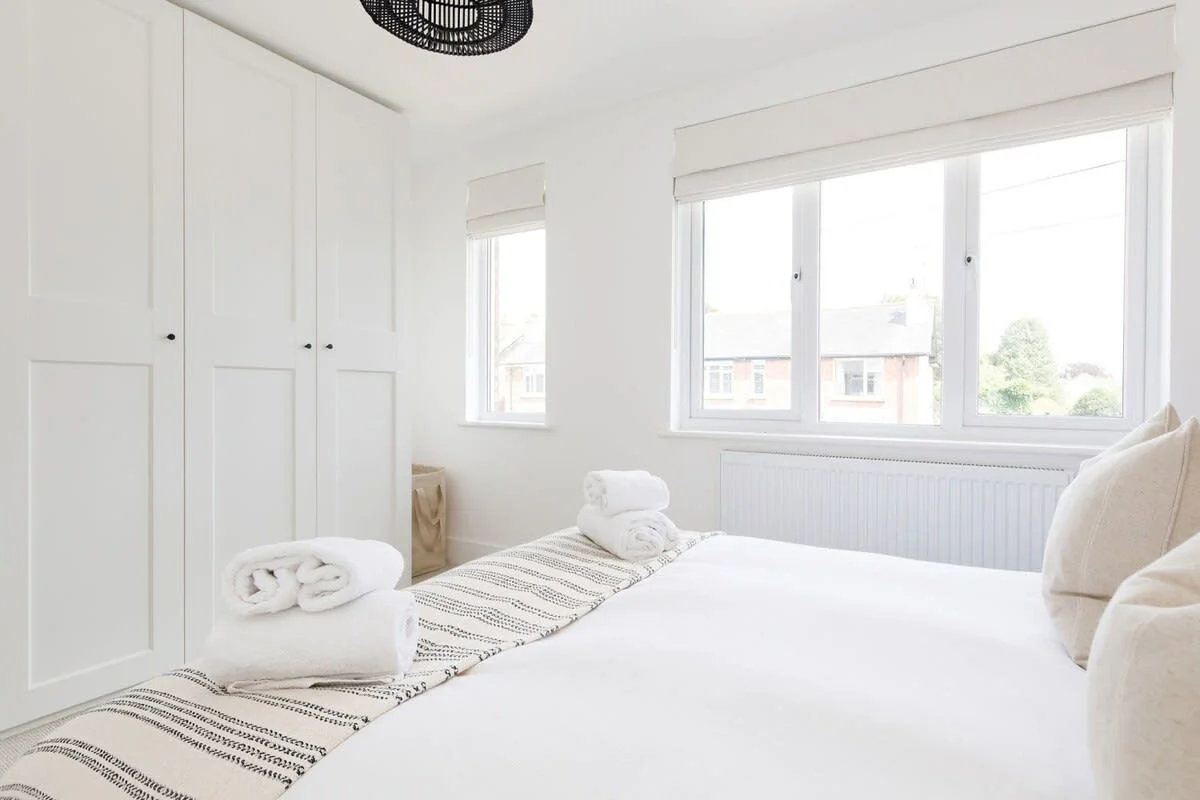 There is lots of storage space in the built in wardrobes.