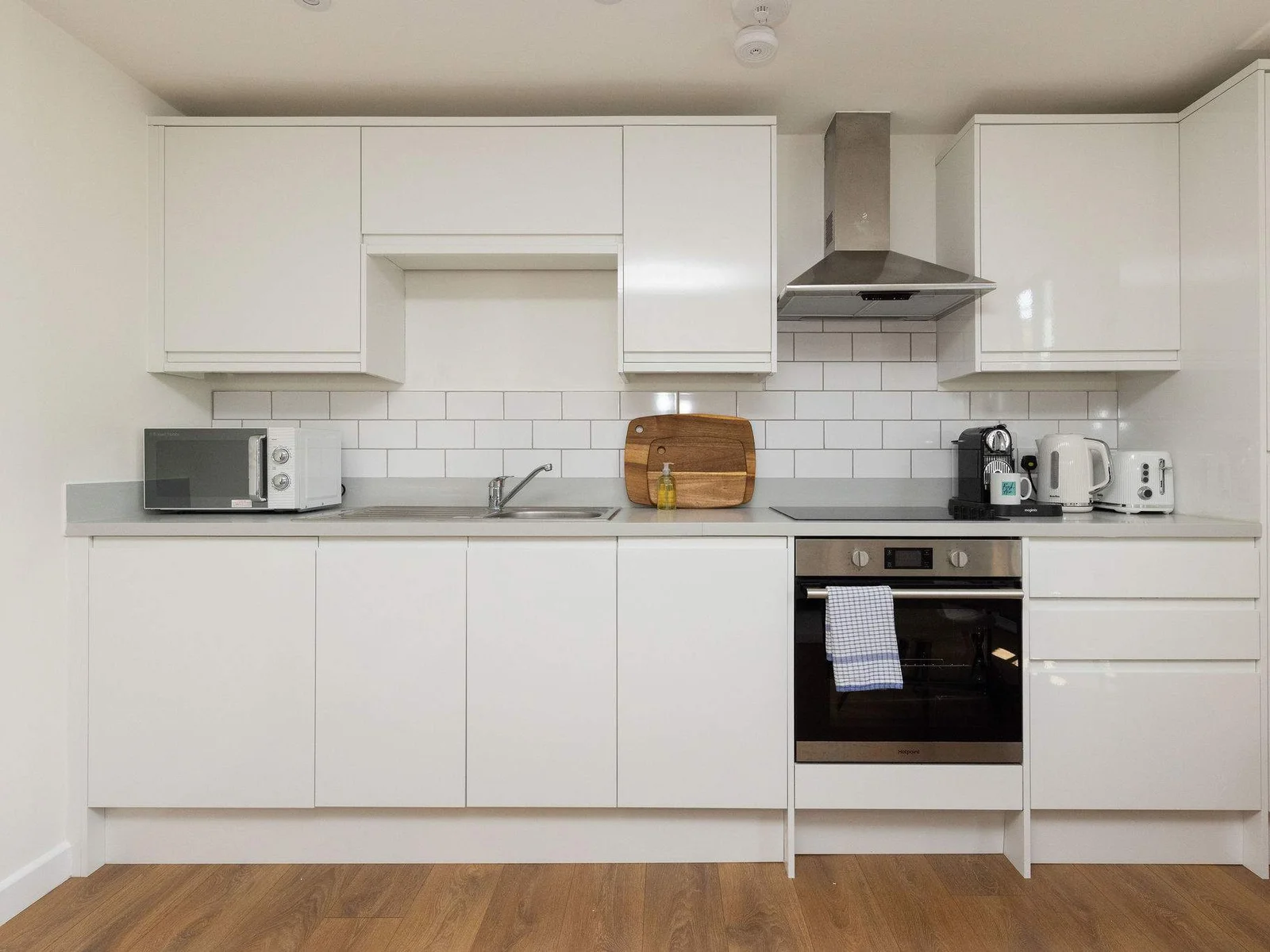 Fully equipped modern kitchen with everything needed for comfortable self-catering holiday stays.
