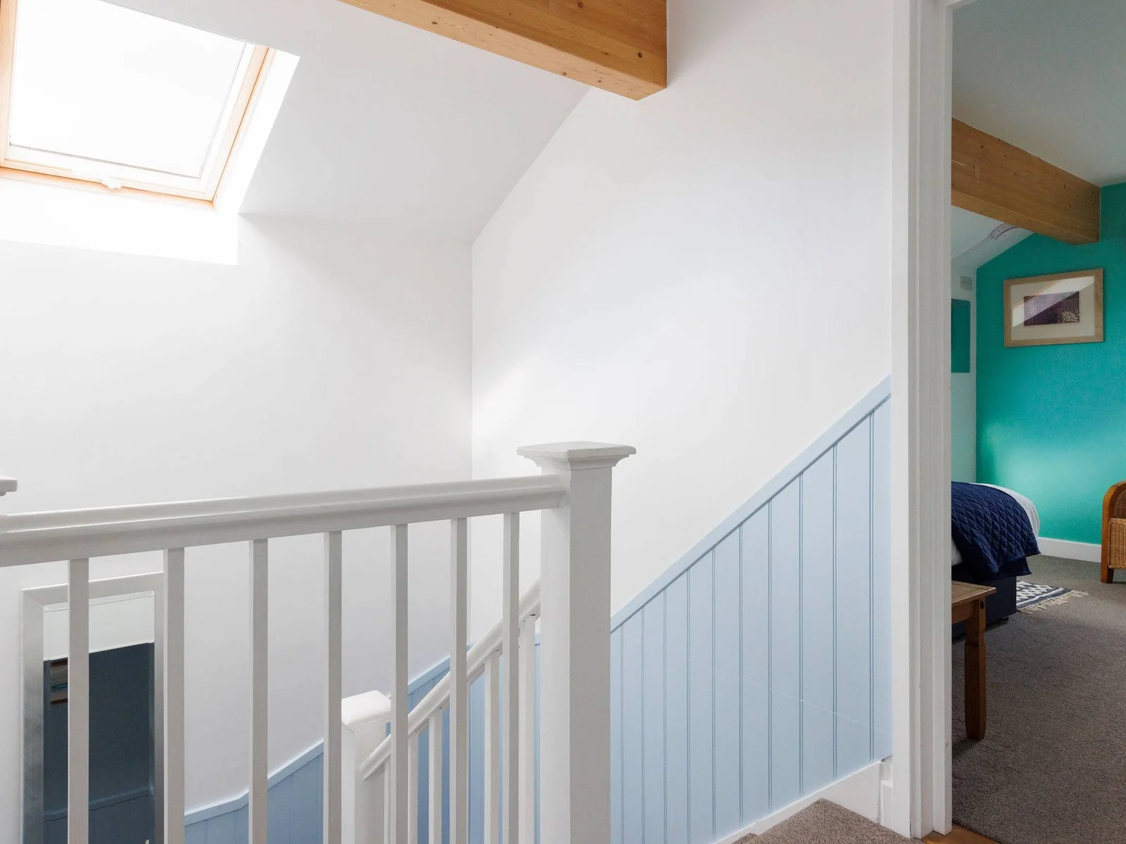 Head up stairs to find three further bedrooms and two further bathrooms.