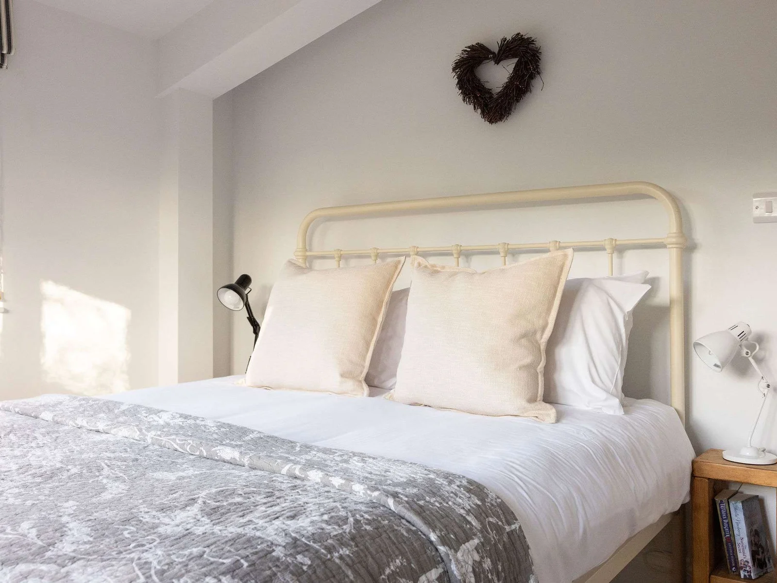 Double bedroom with iron bedstead