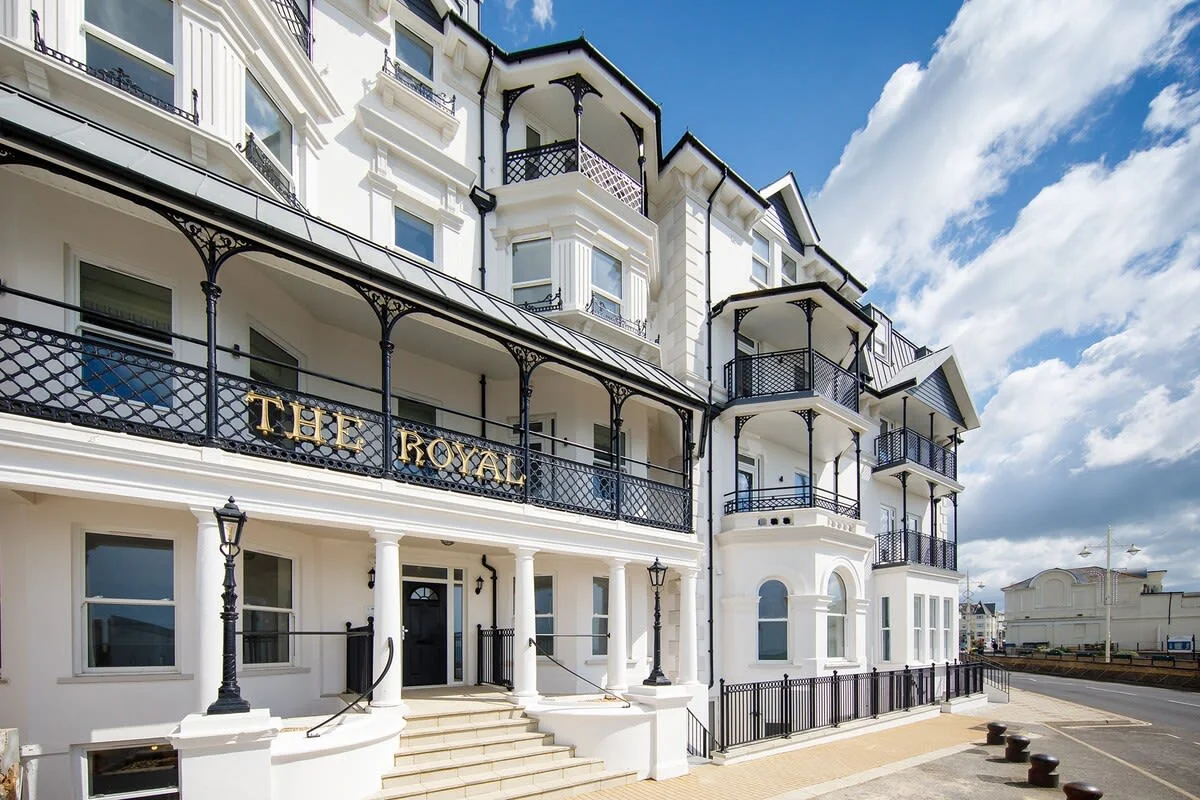 A view of the front of the listed building, where the apartment is.