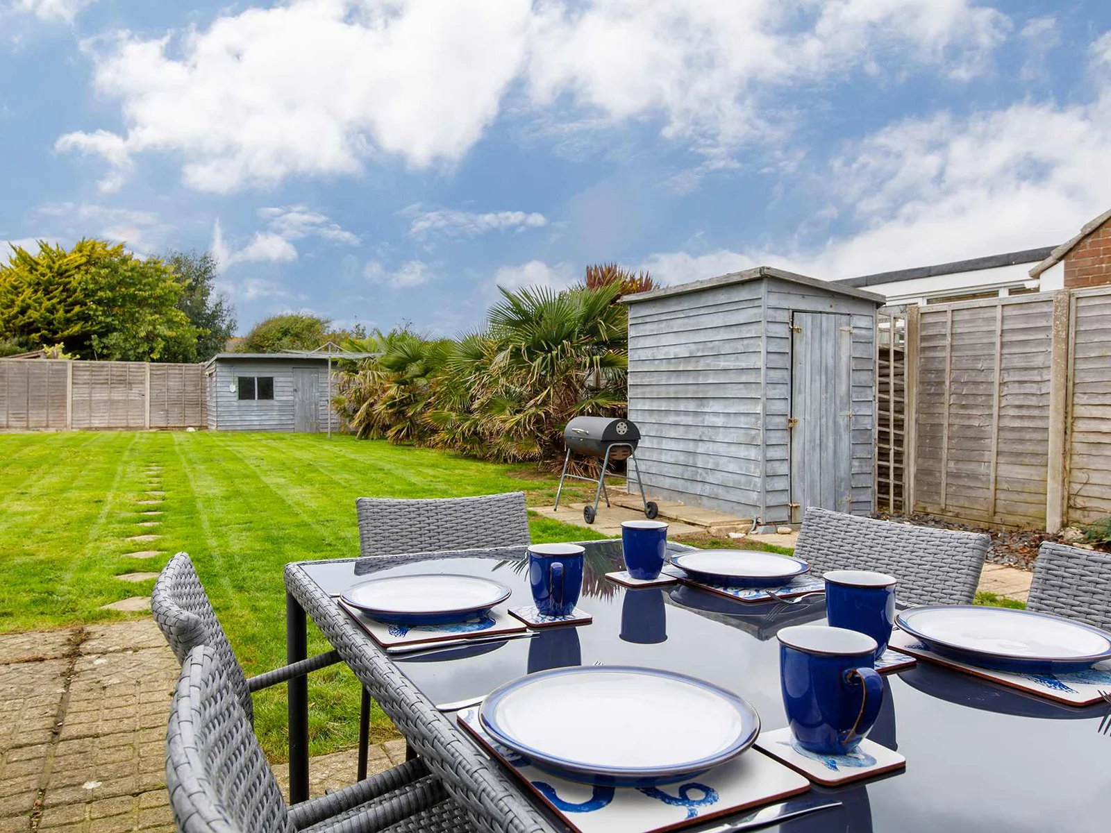 Enjoy alfresco dining in the home's sunny south-west facing garden.