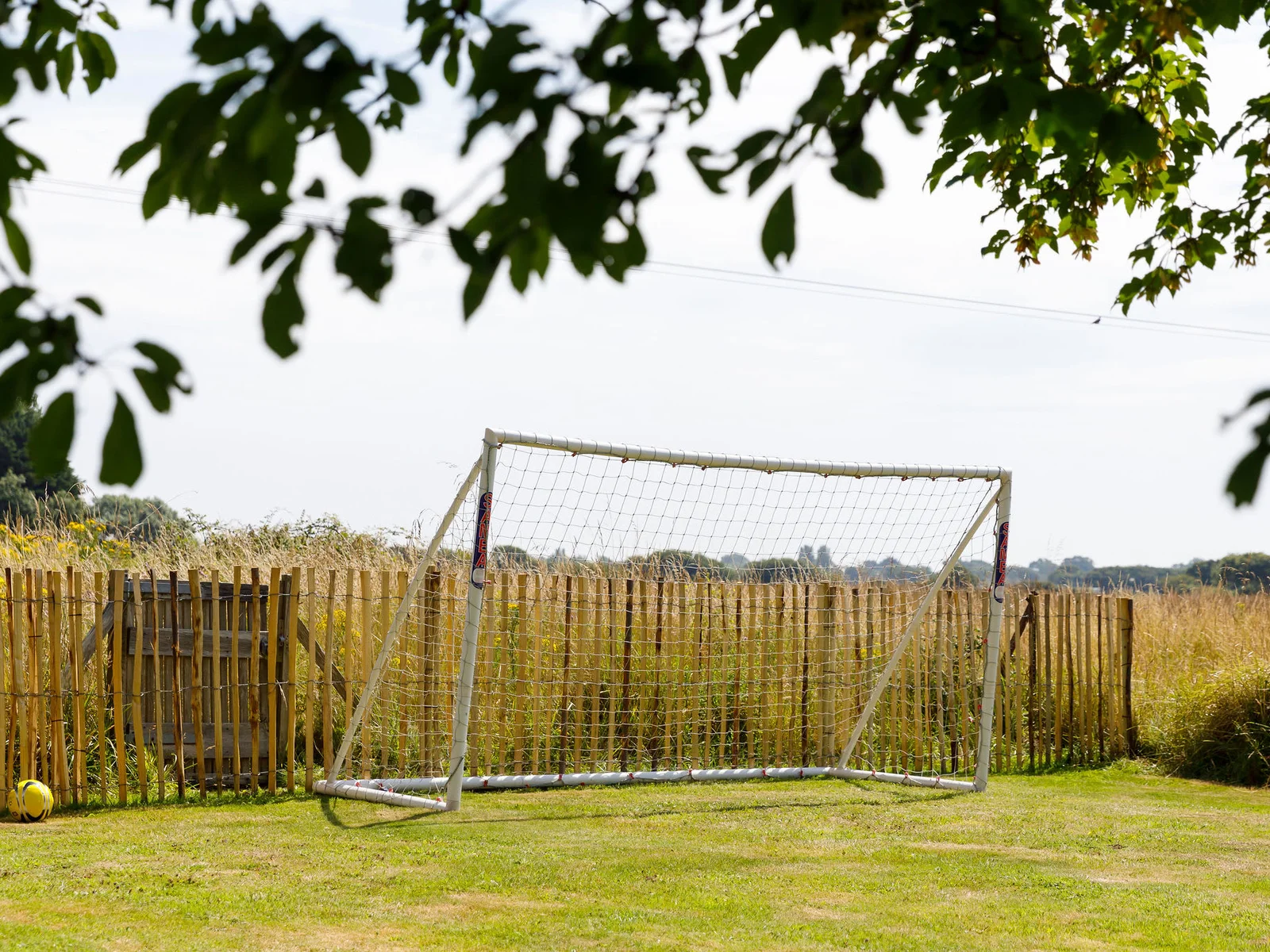 Fun for all ages with a football goal in the spacious garden
