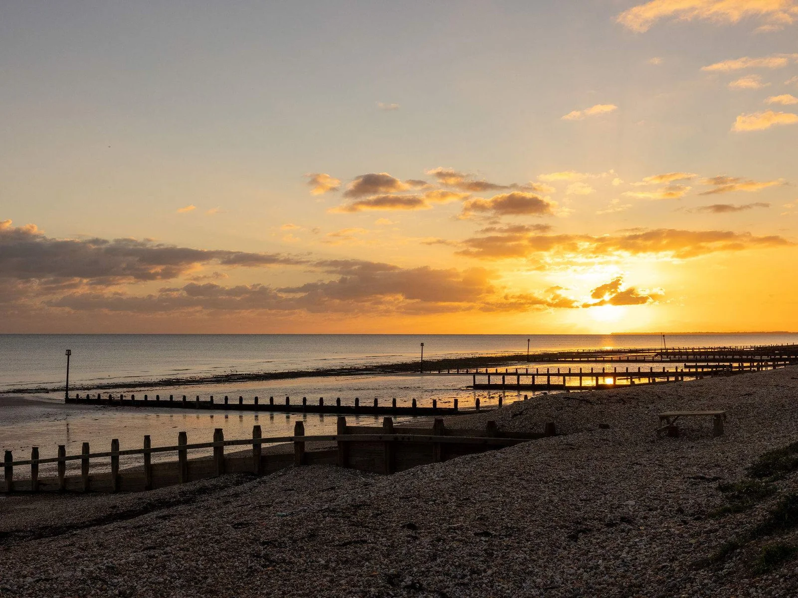 Stunning sunset views over the local beach Middleton-on sea!