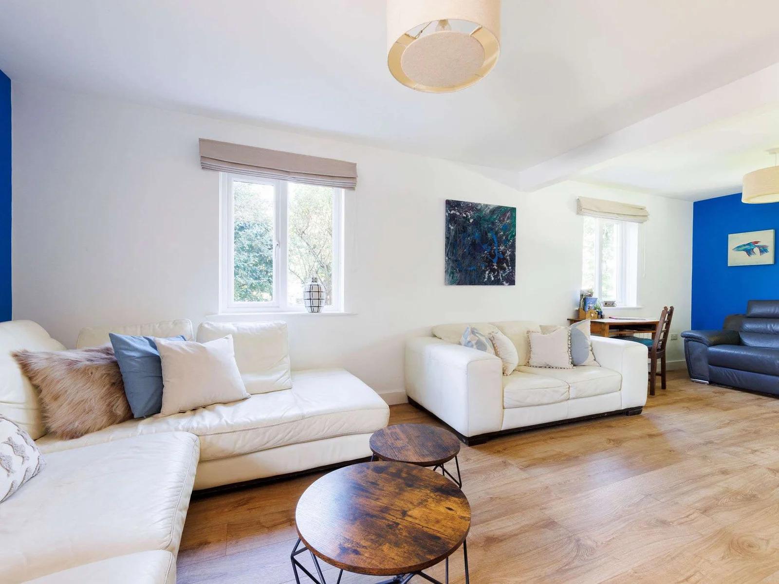 Relax and unwind in the evenings with family and friends in the large living space.